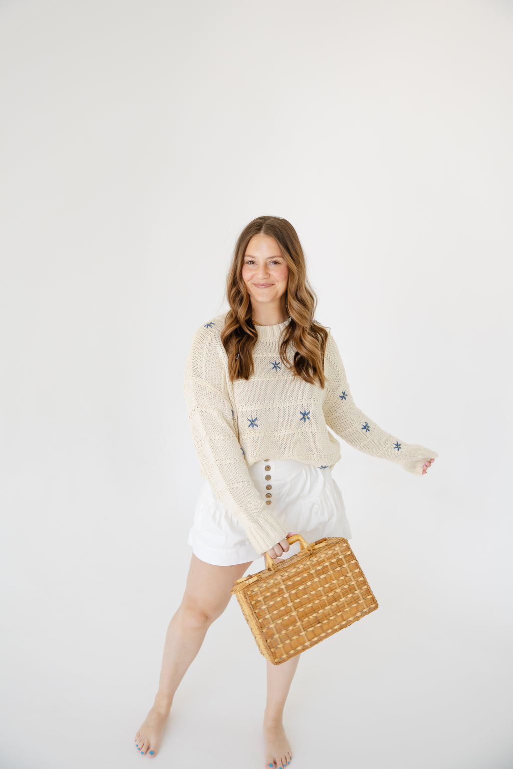 Coastal Ease Floral Sweater