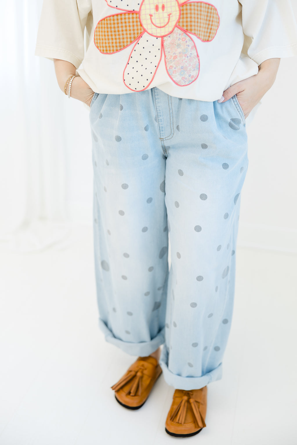 Salt & Sky Polka Dot Pants