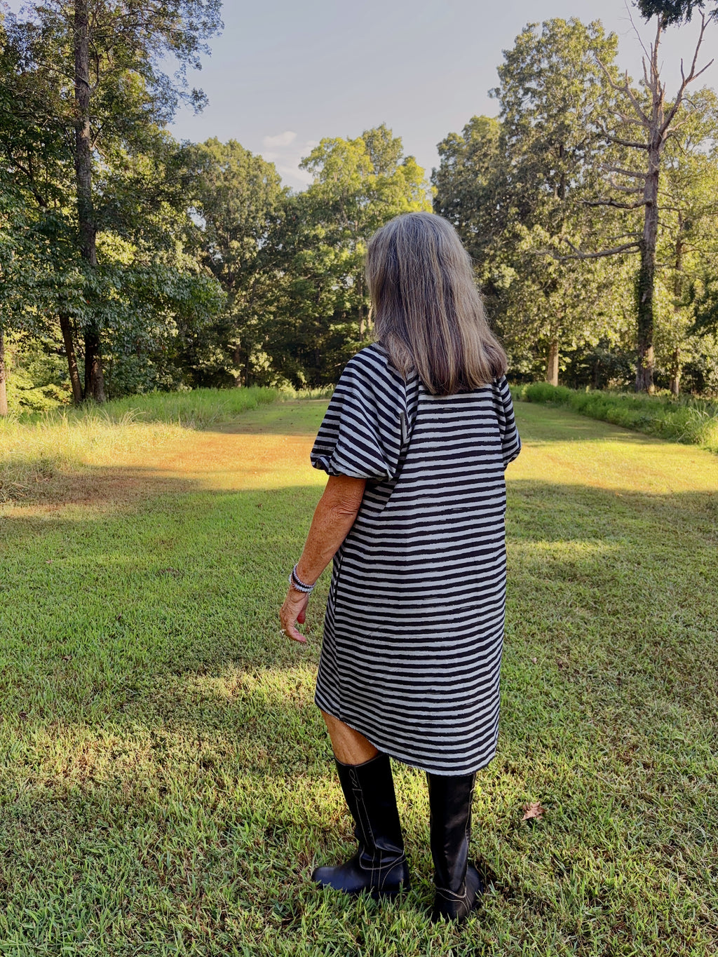 Shirley Striped Corduroy Dress