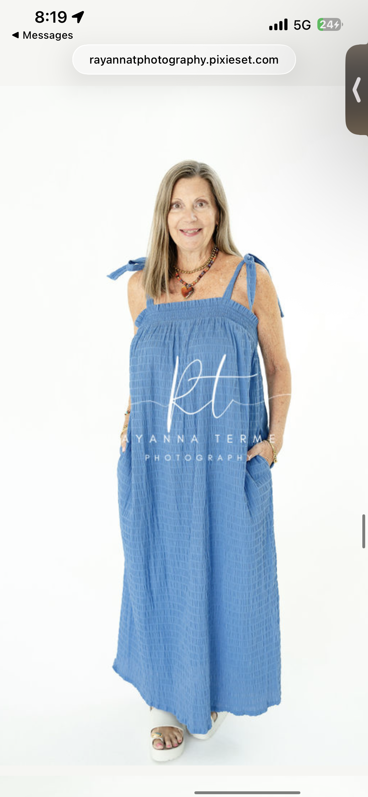 Ocean Blue Textured Dress