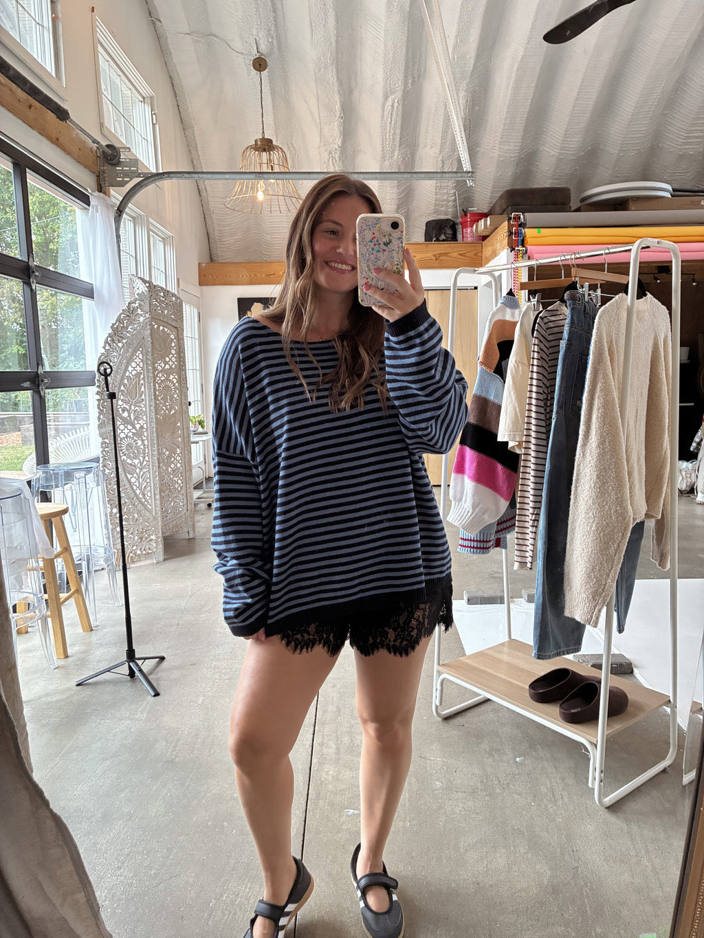 Midnight Striped Sweater