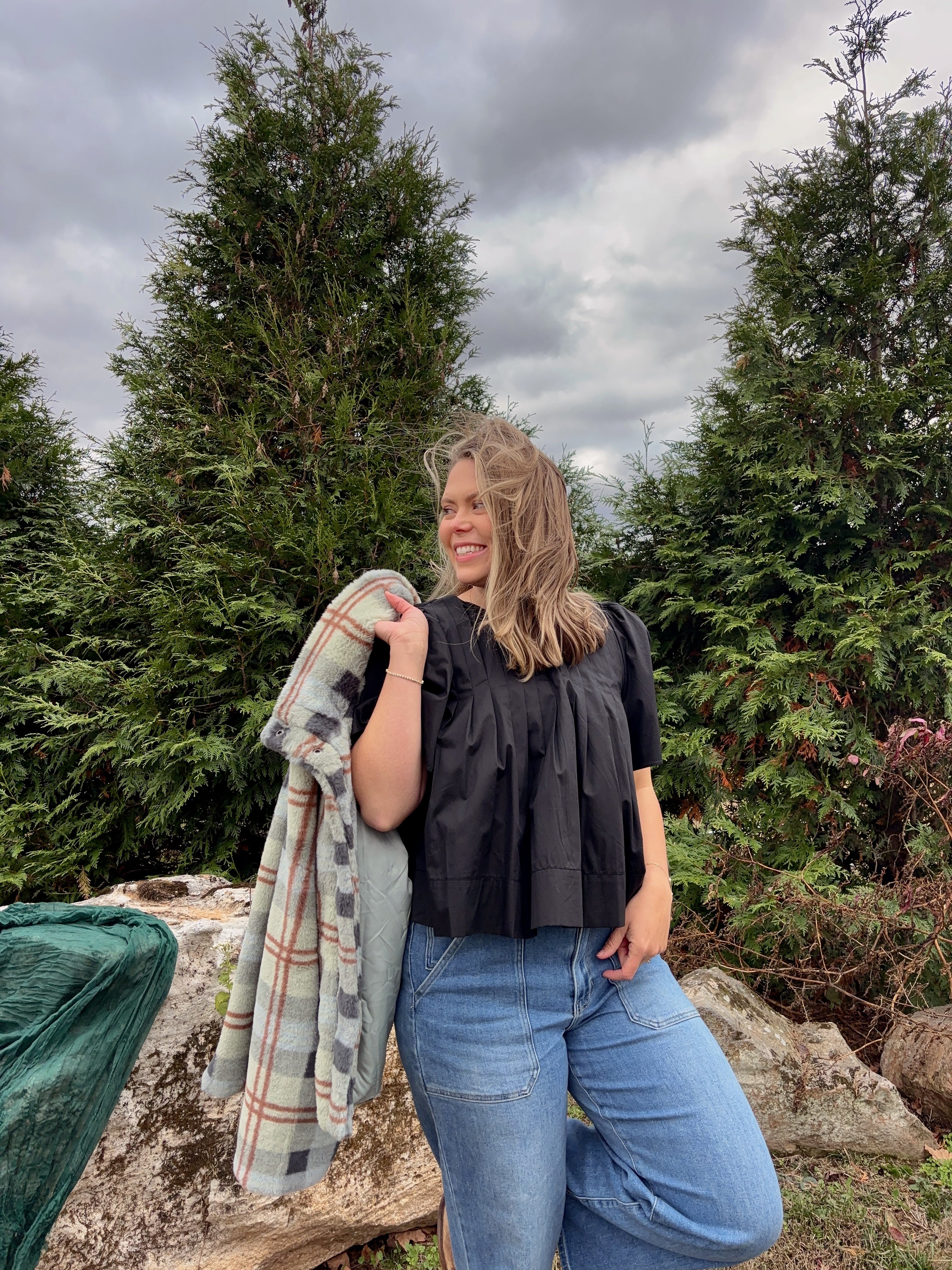 Playful Pleated Blouse