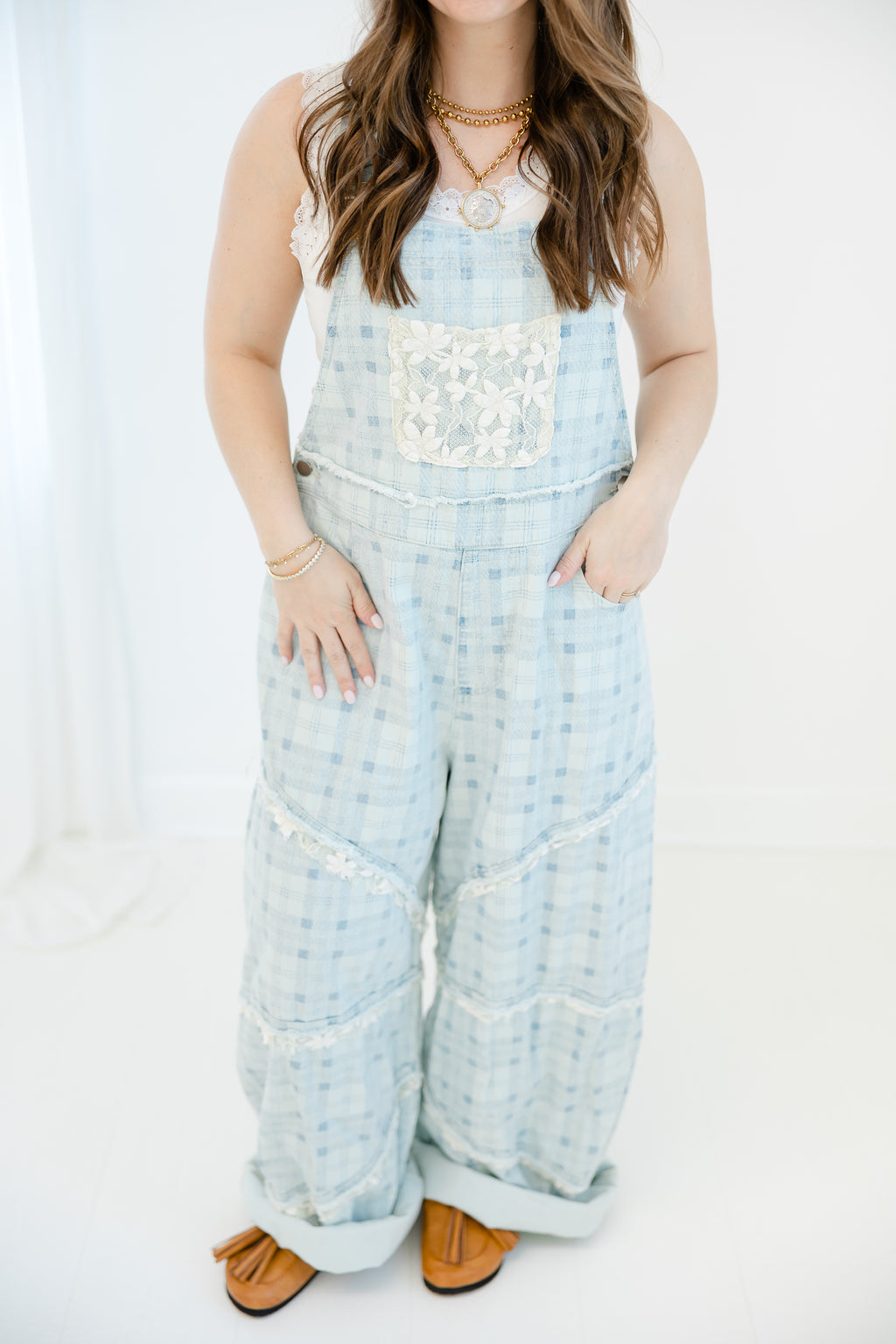 Sea Breeze Patchwork Overalls