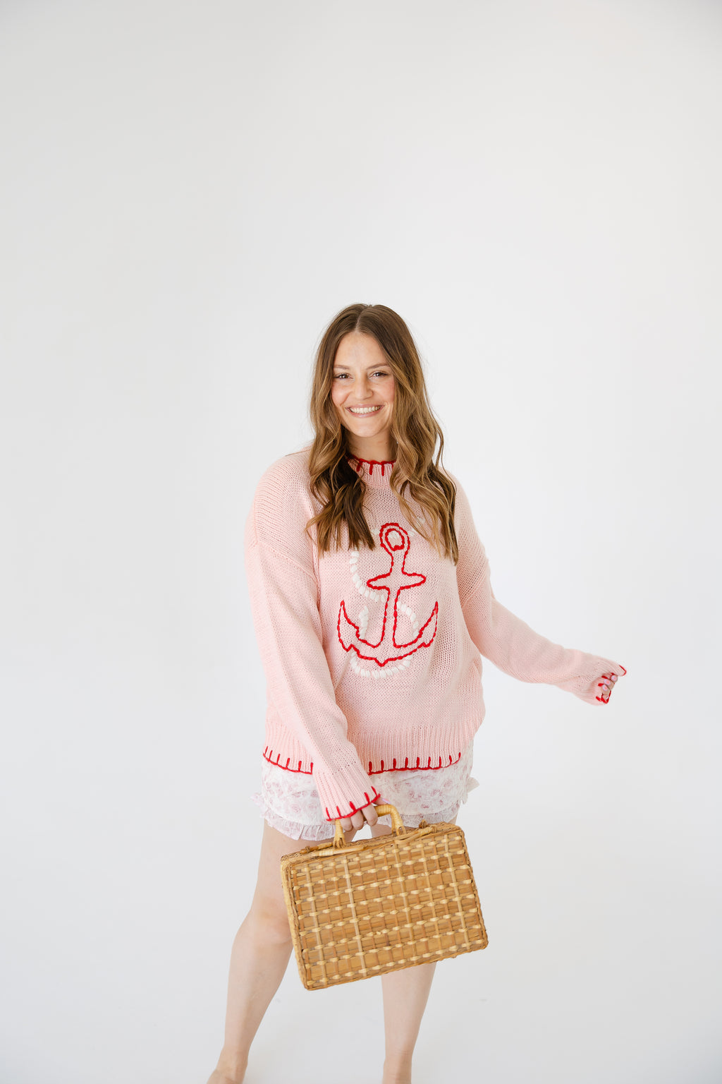 Blushing Anchor Sweater