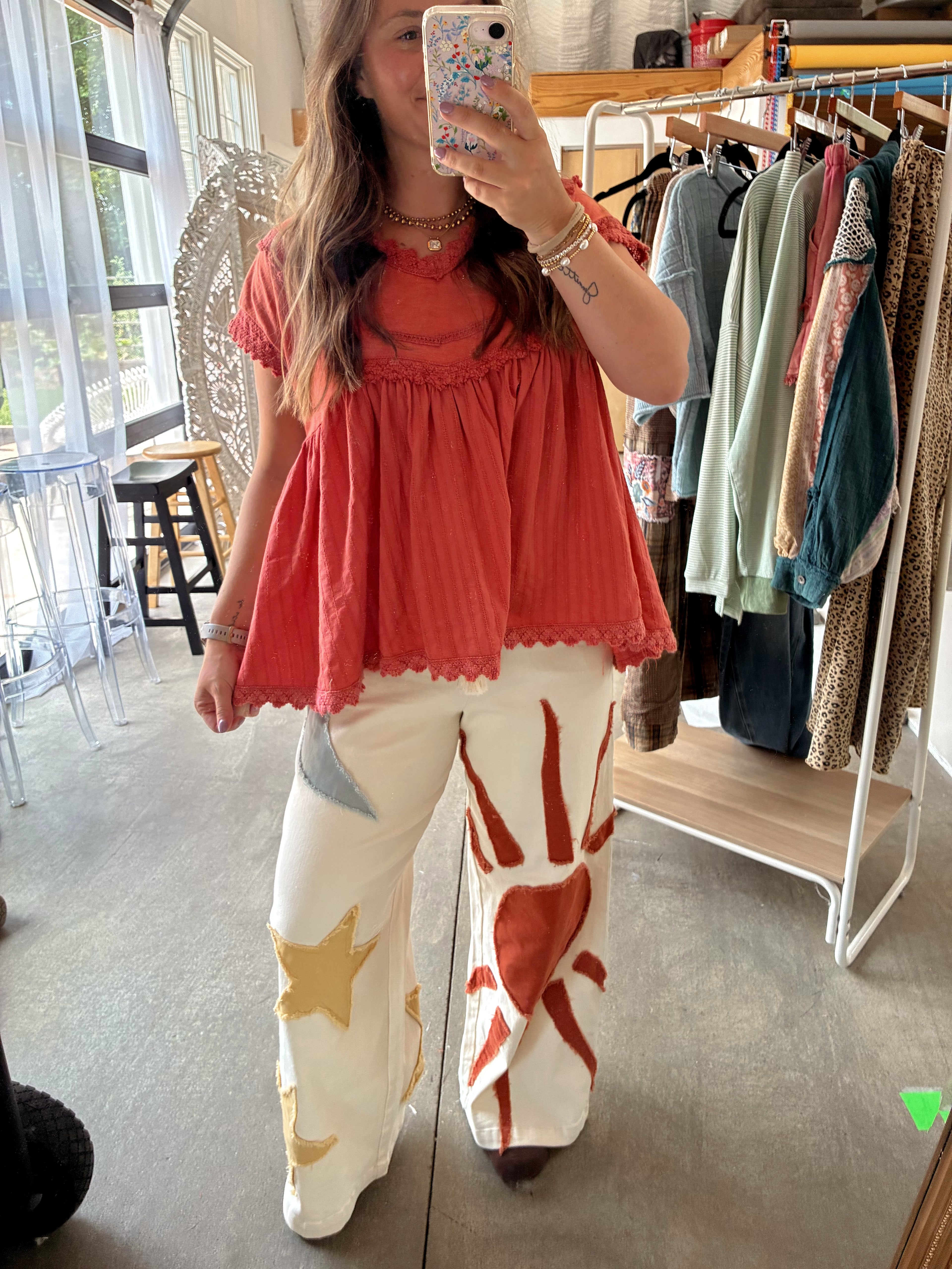 Over The Moon Patch Pants