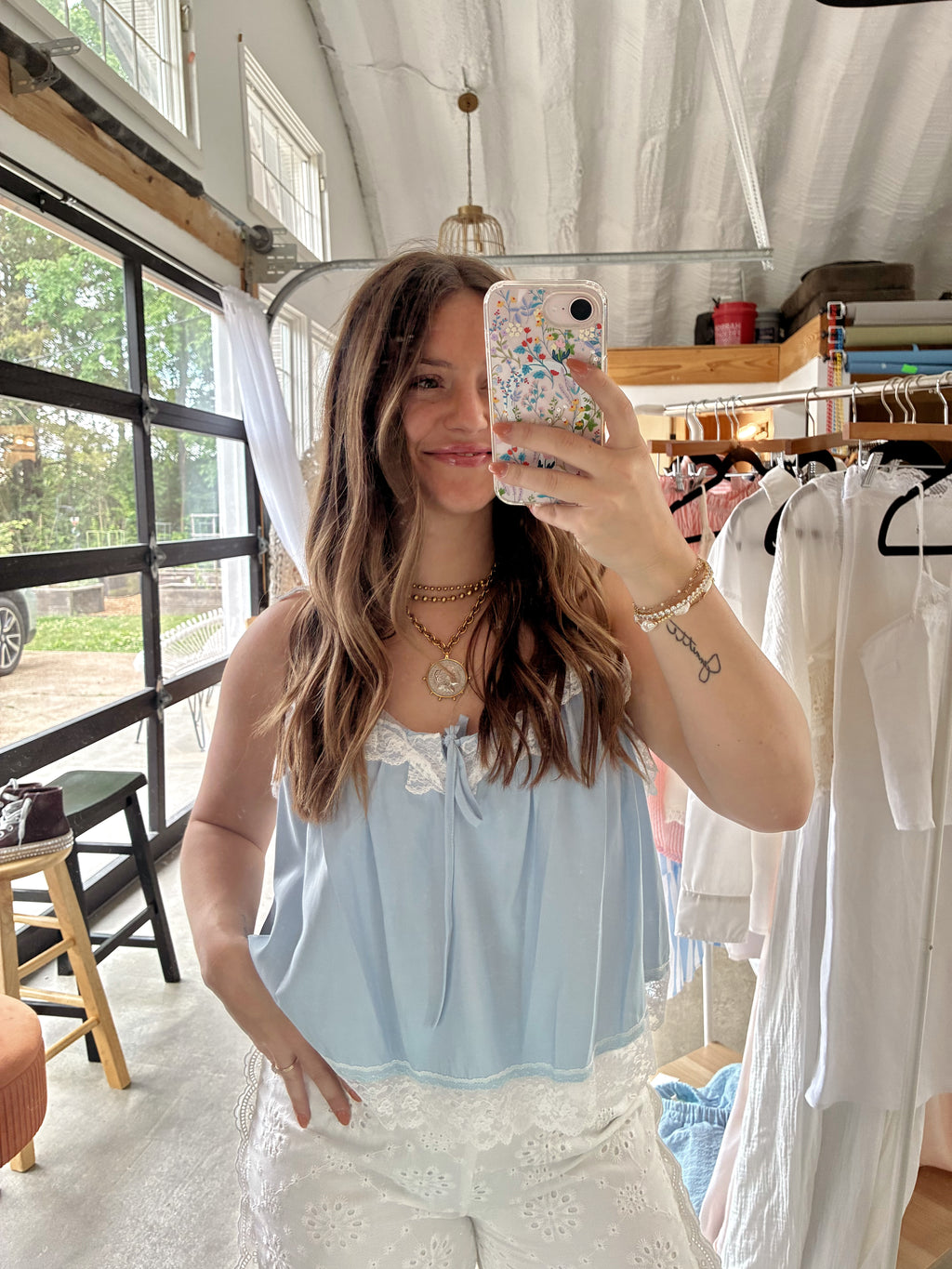 Something Blue Lace Tank