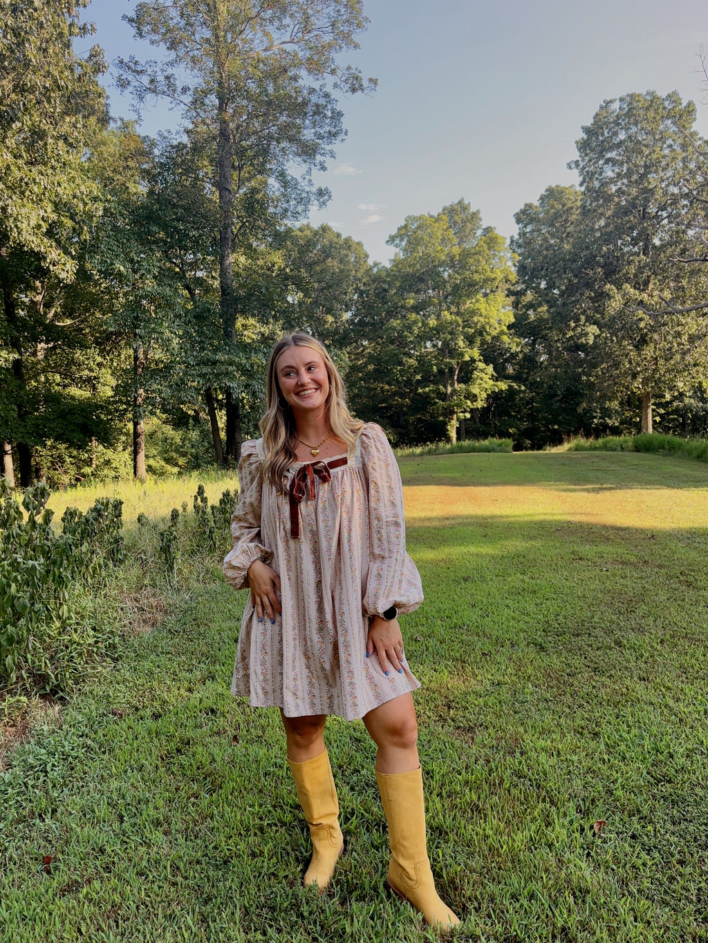 Annabelle Velvet Floral Dress