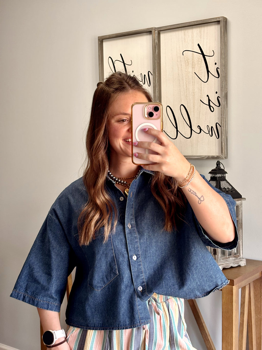 Melody Denim Top