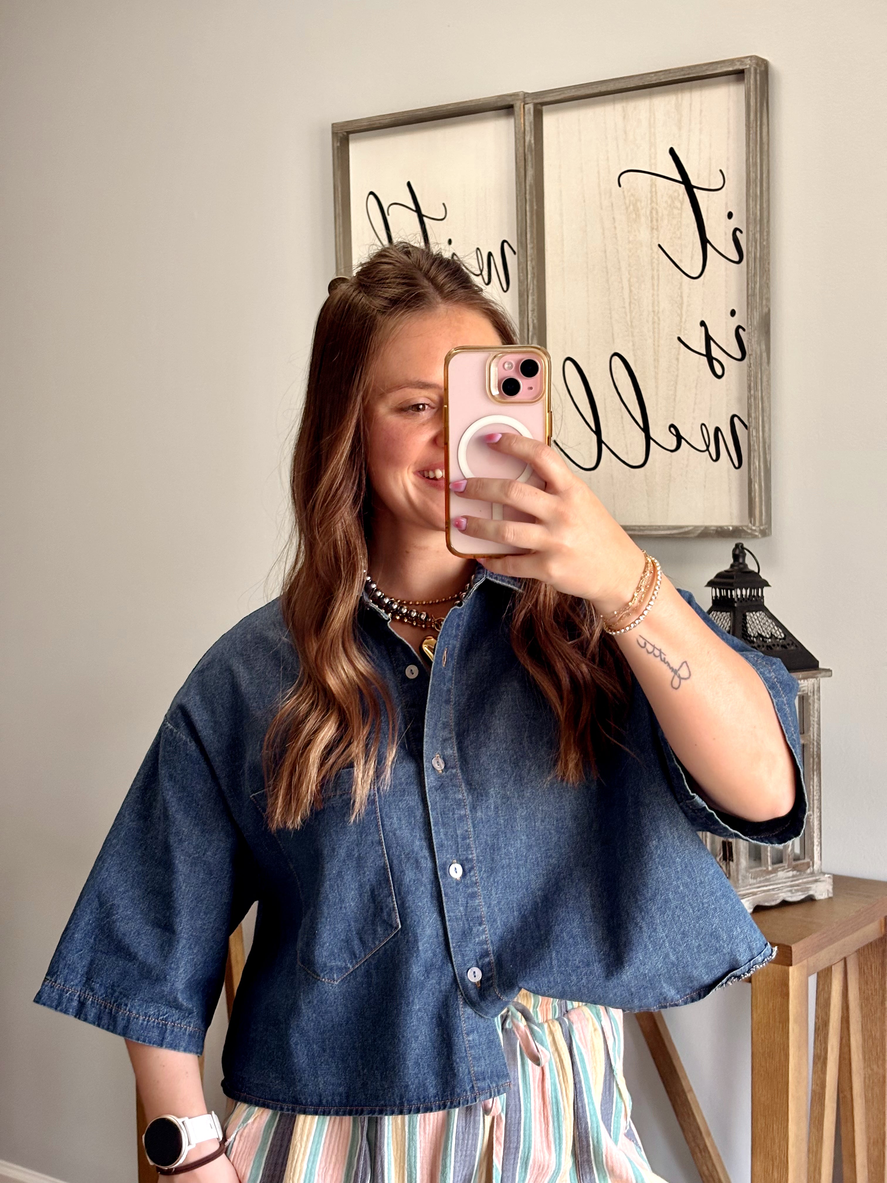 Melody Denim Top
