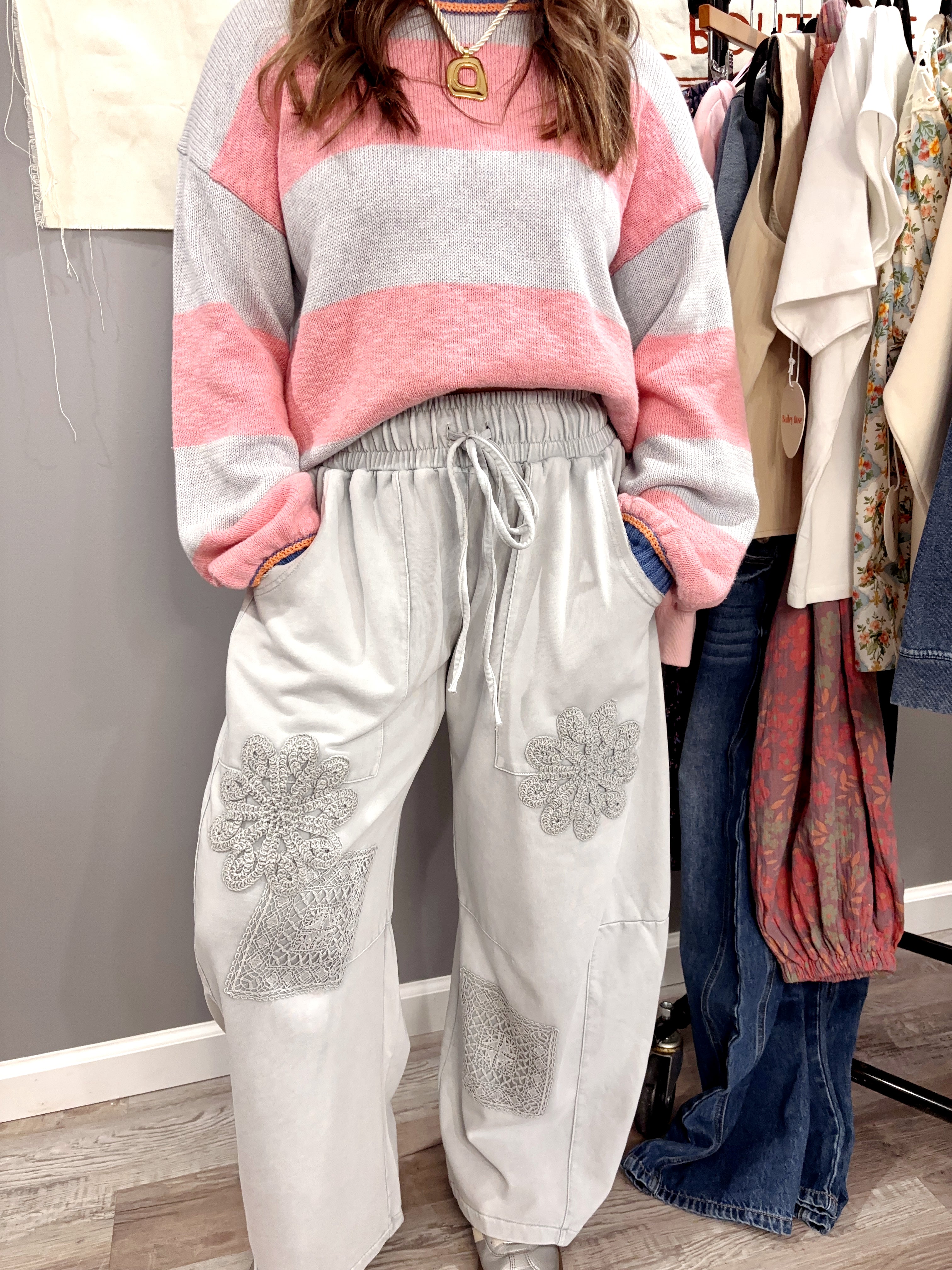 Sweet Escape Crochet Barrel Pants