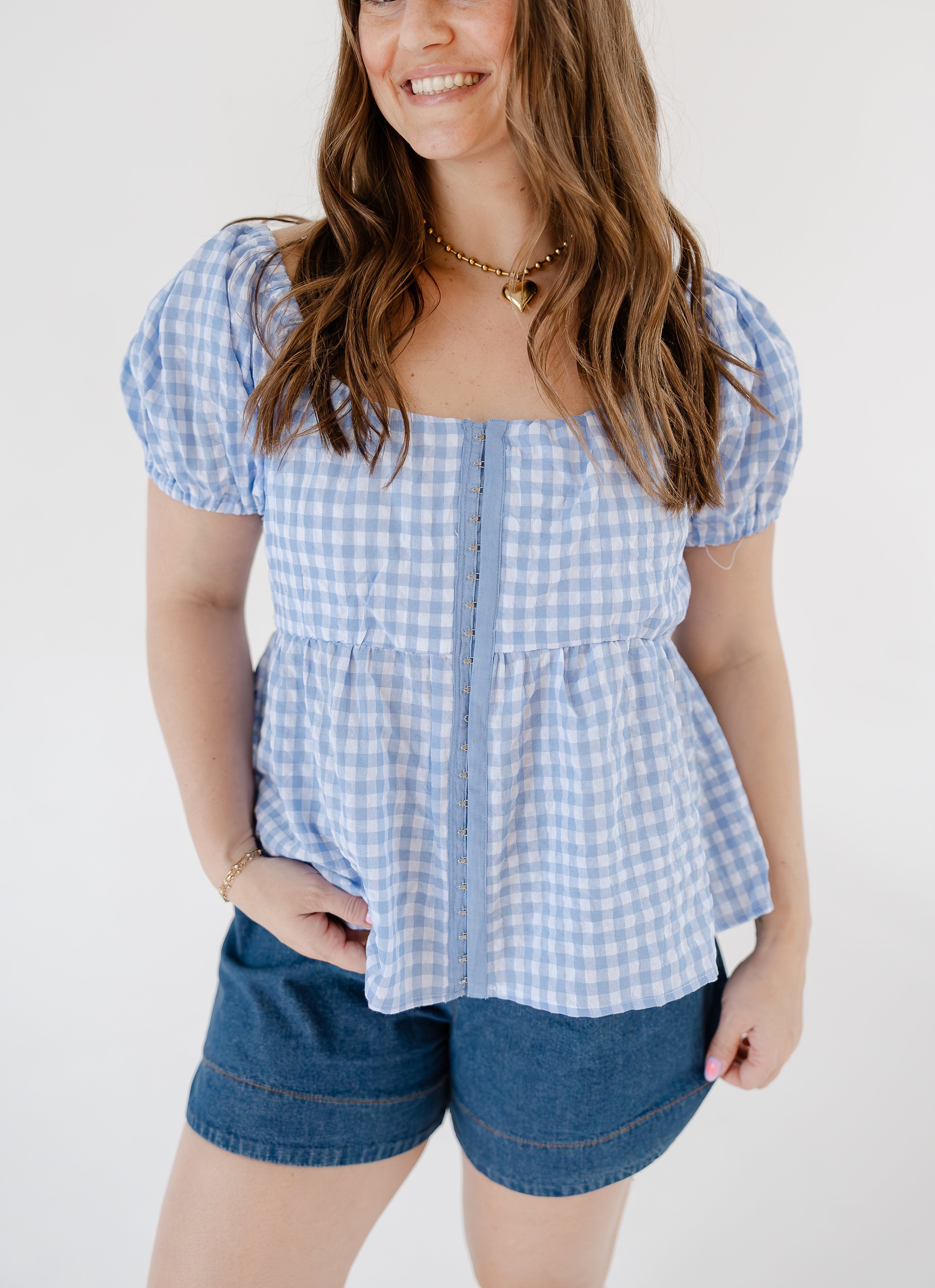Hooked On Gingham Blouse