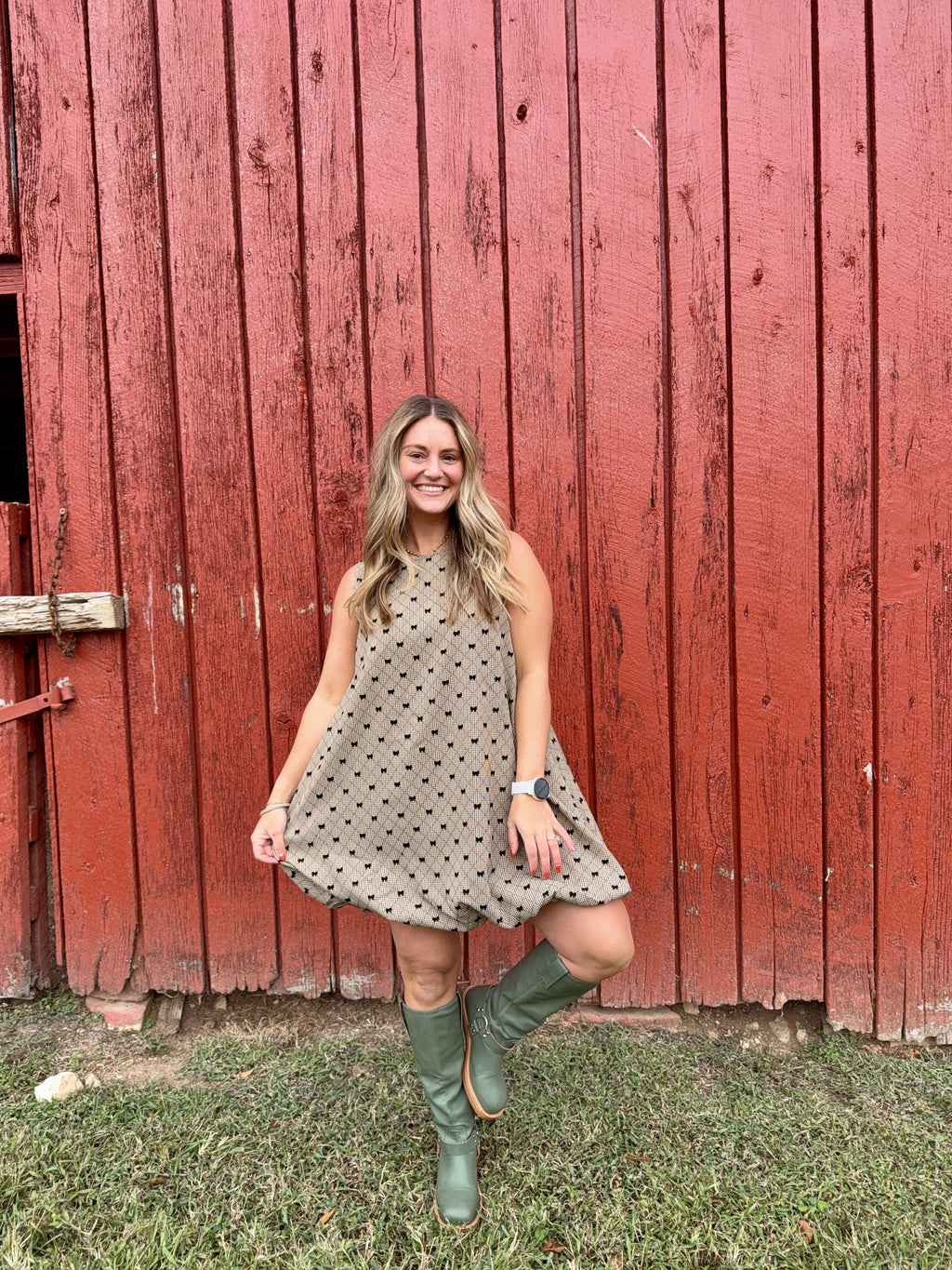 Bow Plaid Mini Dress