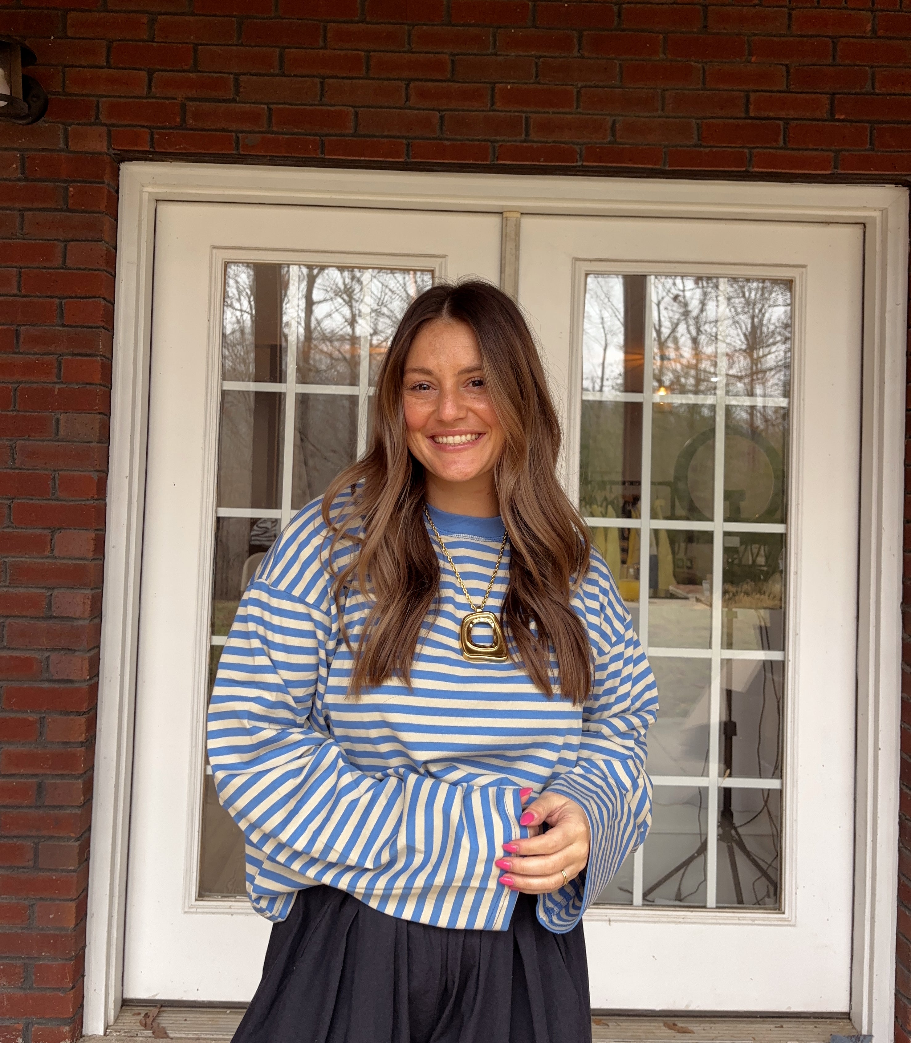 Blue Skies Striped Top