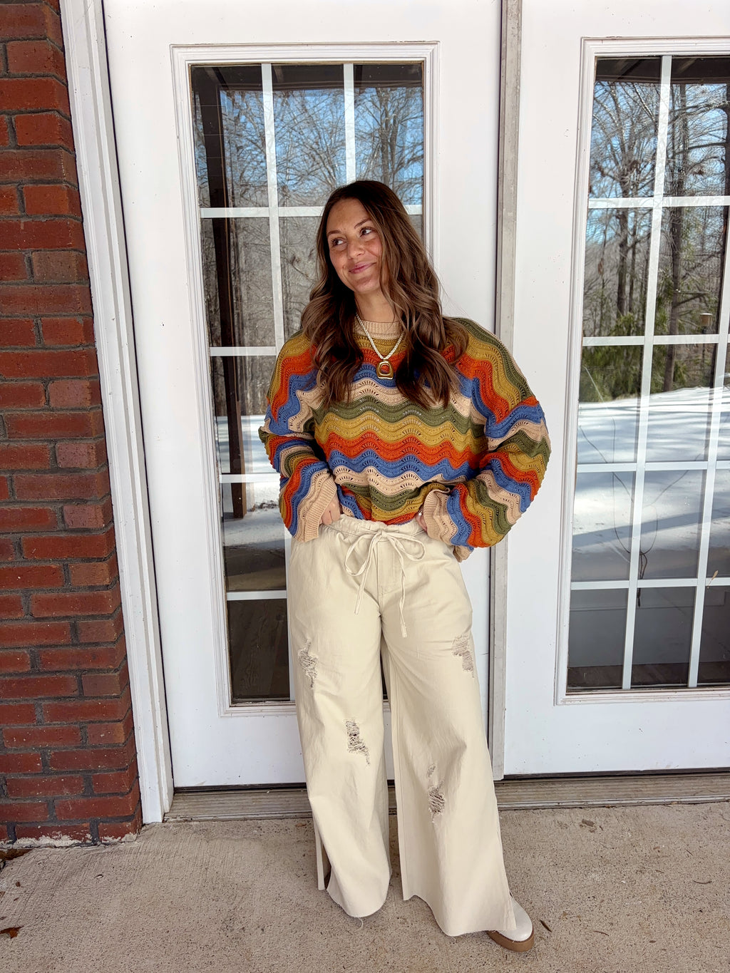 Chevron Knit Sweater