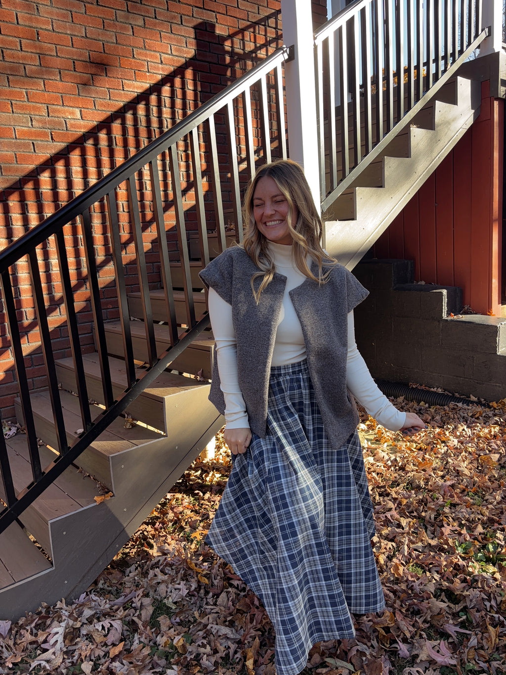 Smoky Skies Oversized Vest