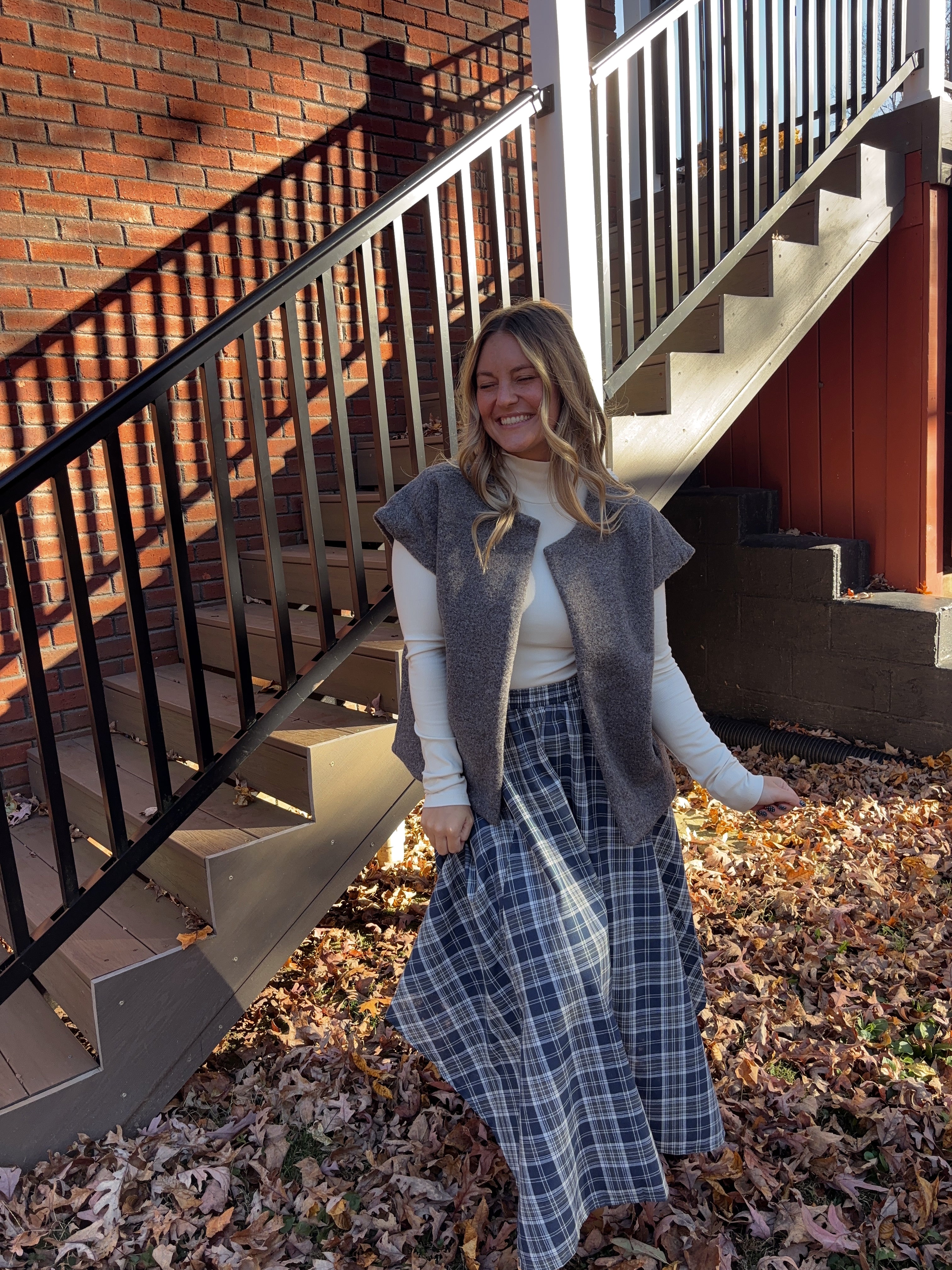 Smoky Skies Oversized Vest