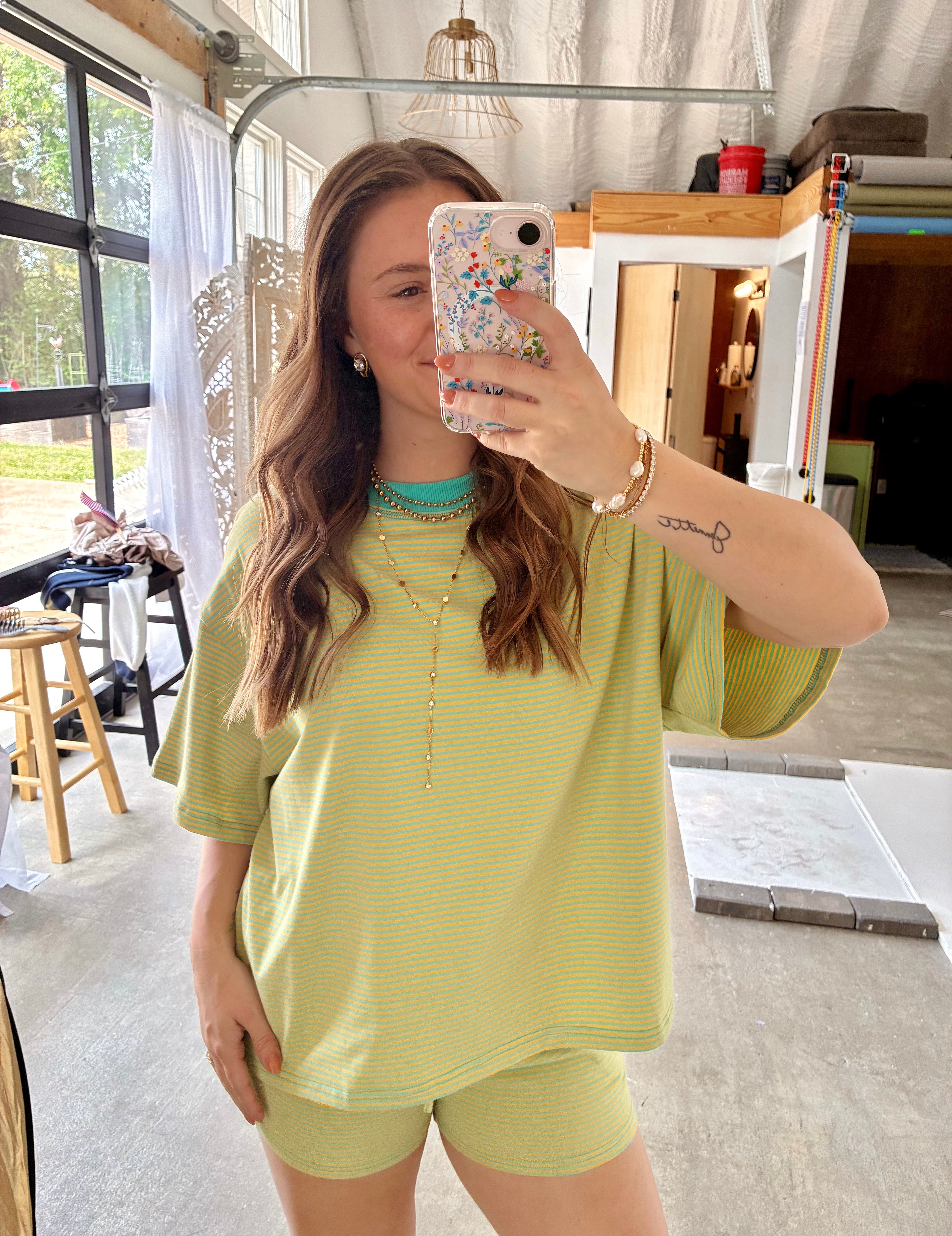 Blue Lemonade Striped Set