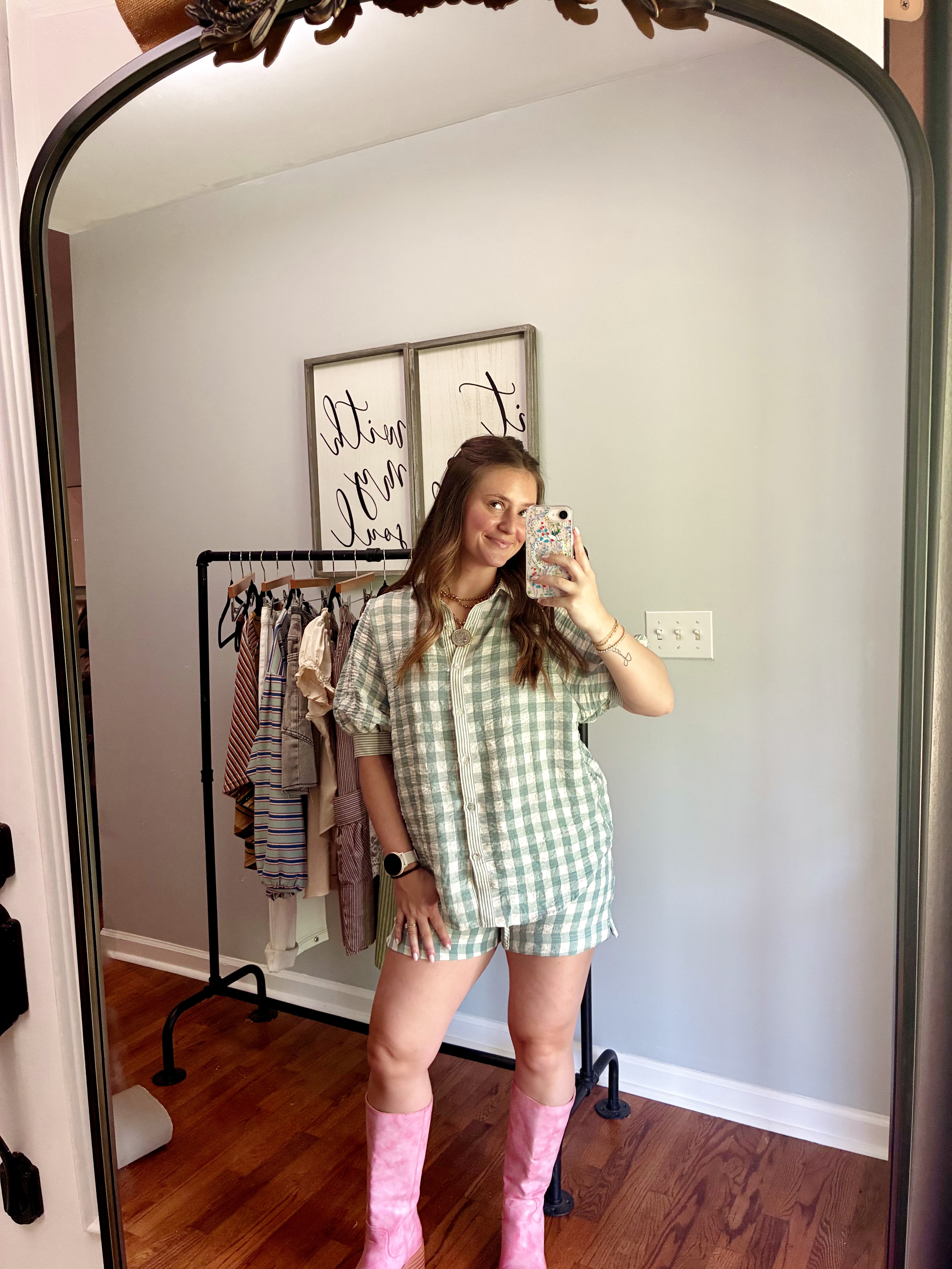 Meadow Mist Gingham Set