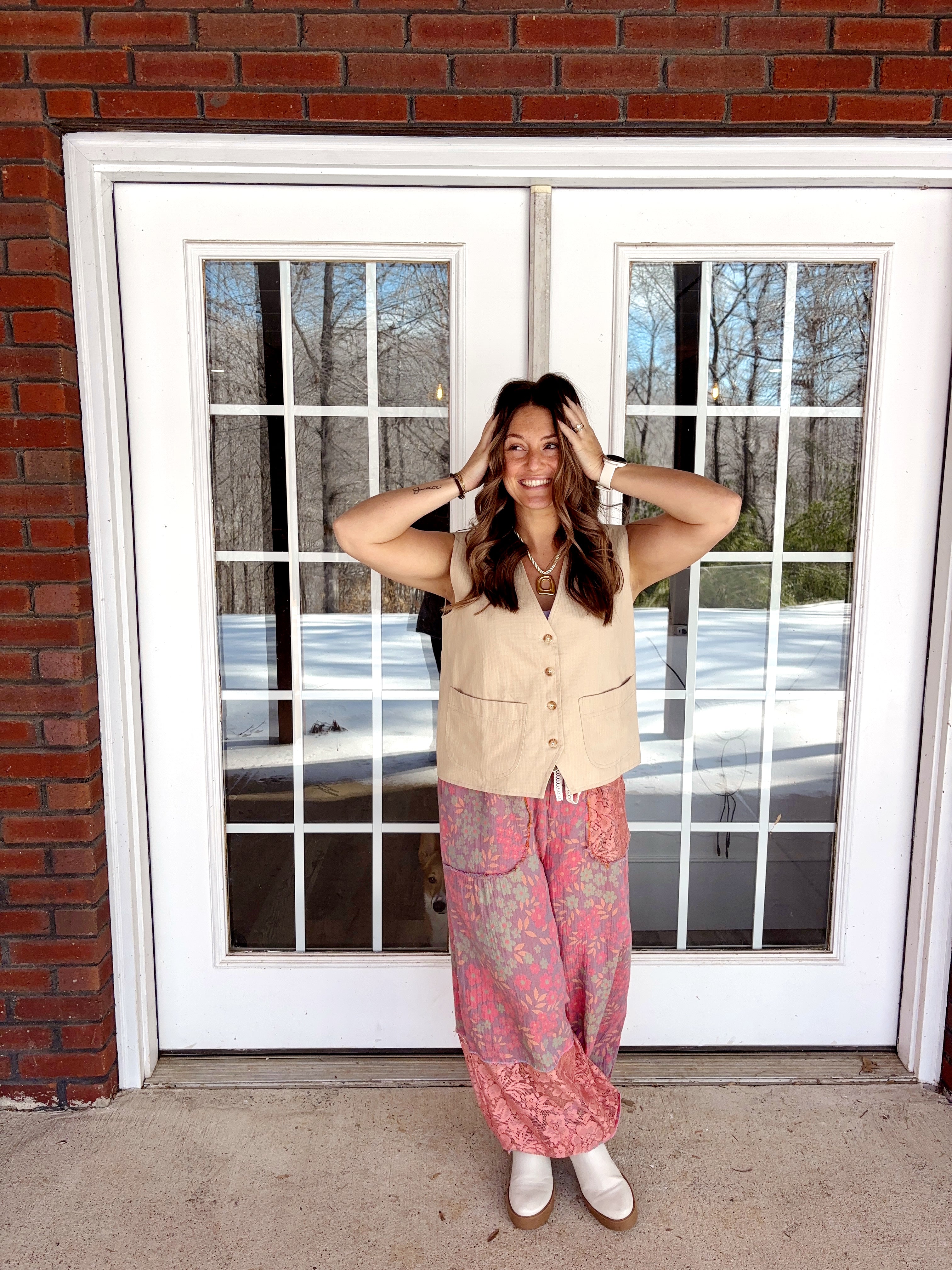 Oats Button Front Vest