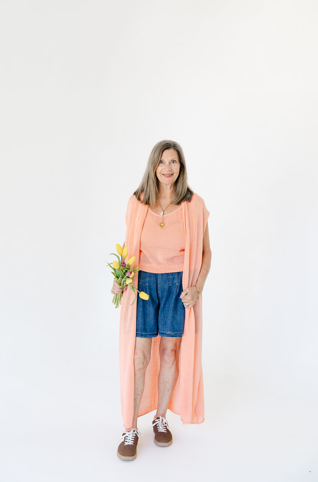 Color Me Coral Cardi Set