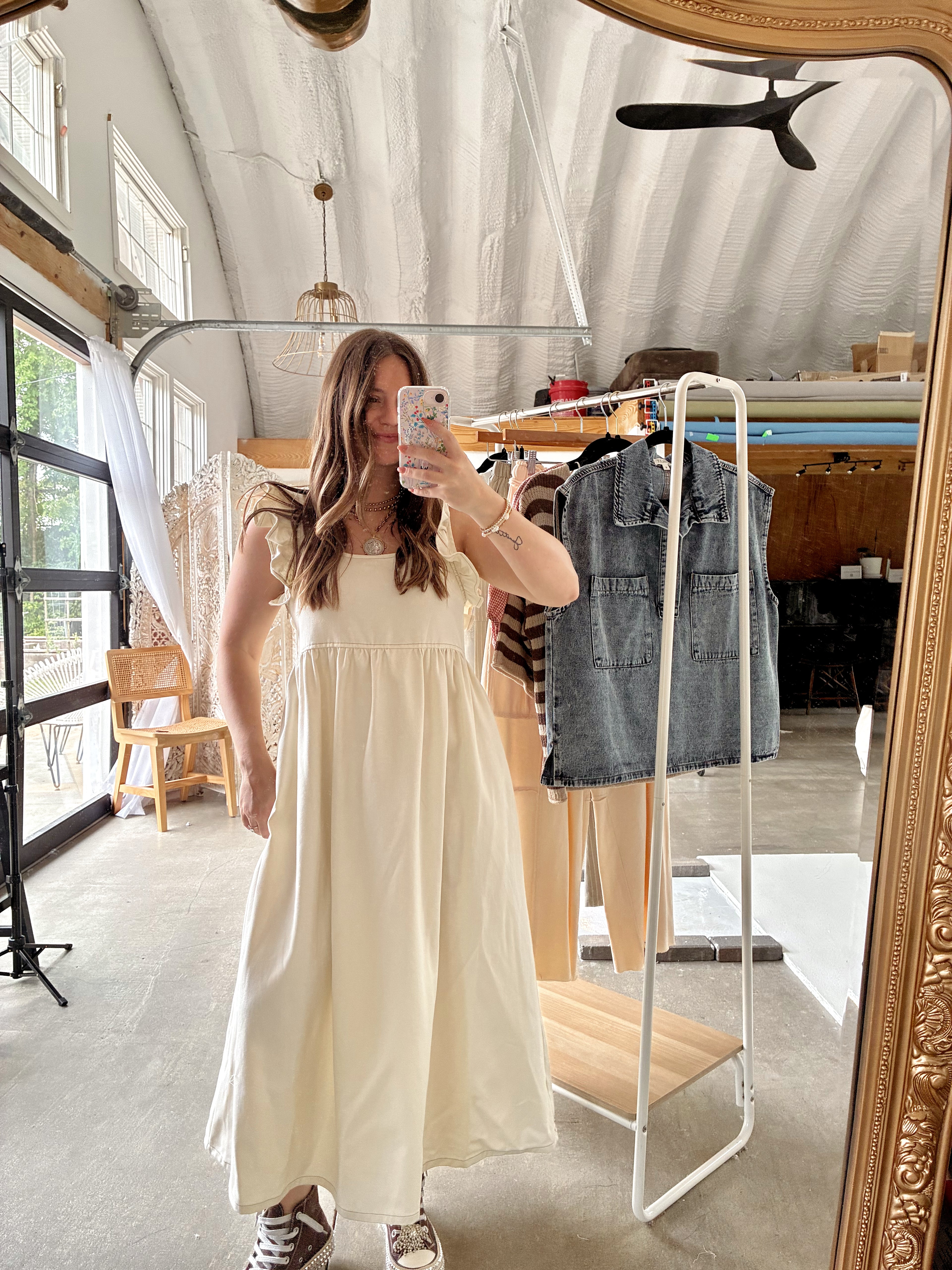 Millie Midi Twill Dress
