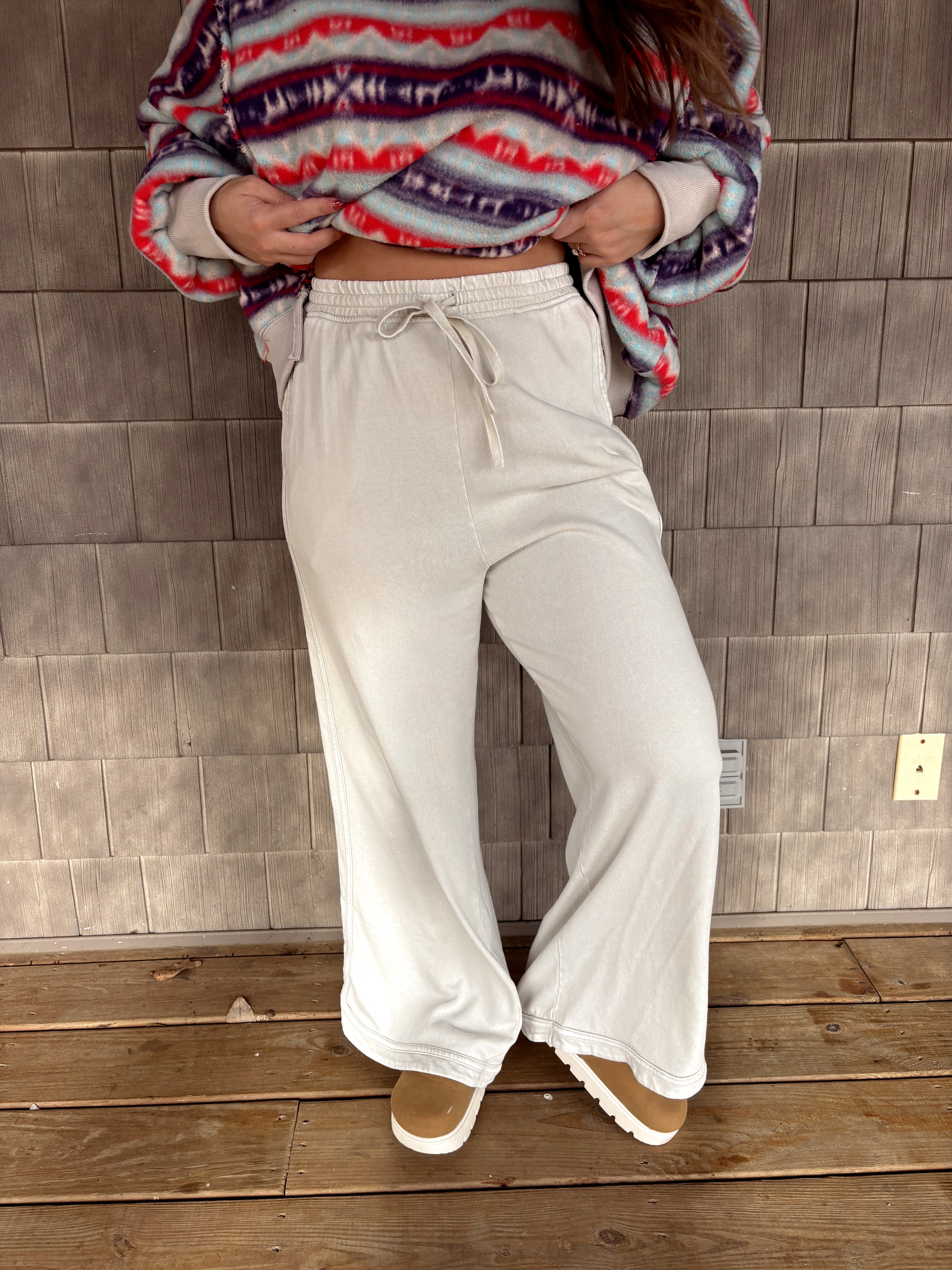 Mushroom Washed Casual Pants