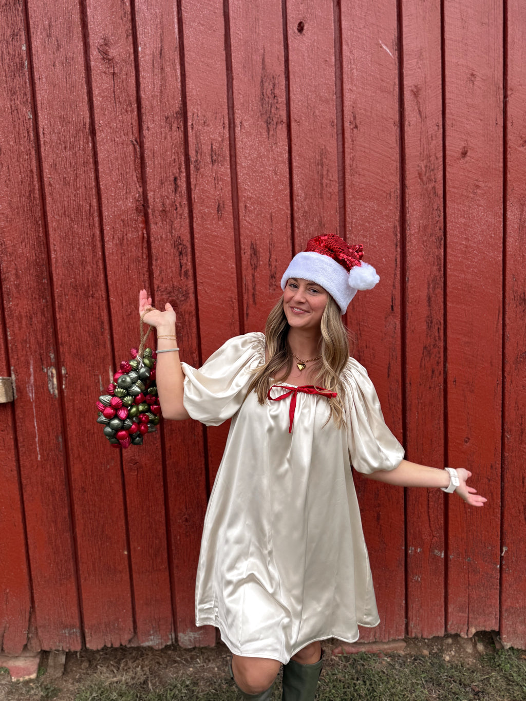 Very Festive Satin Dress