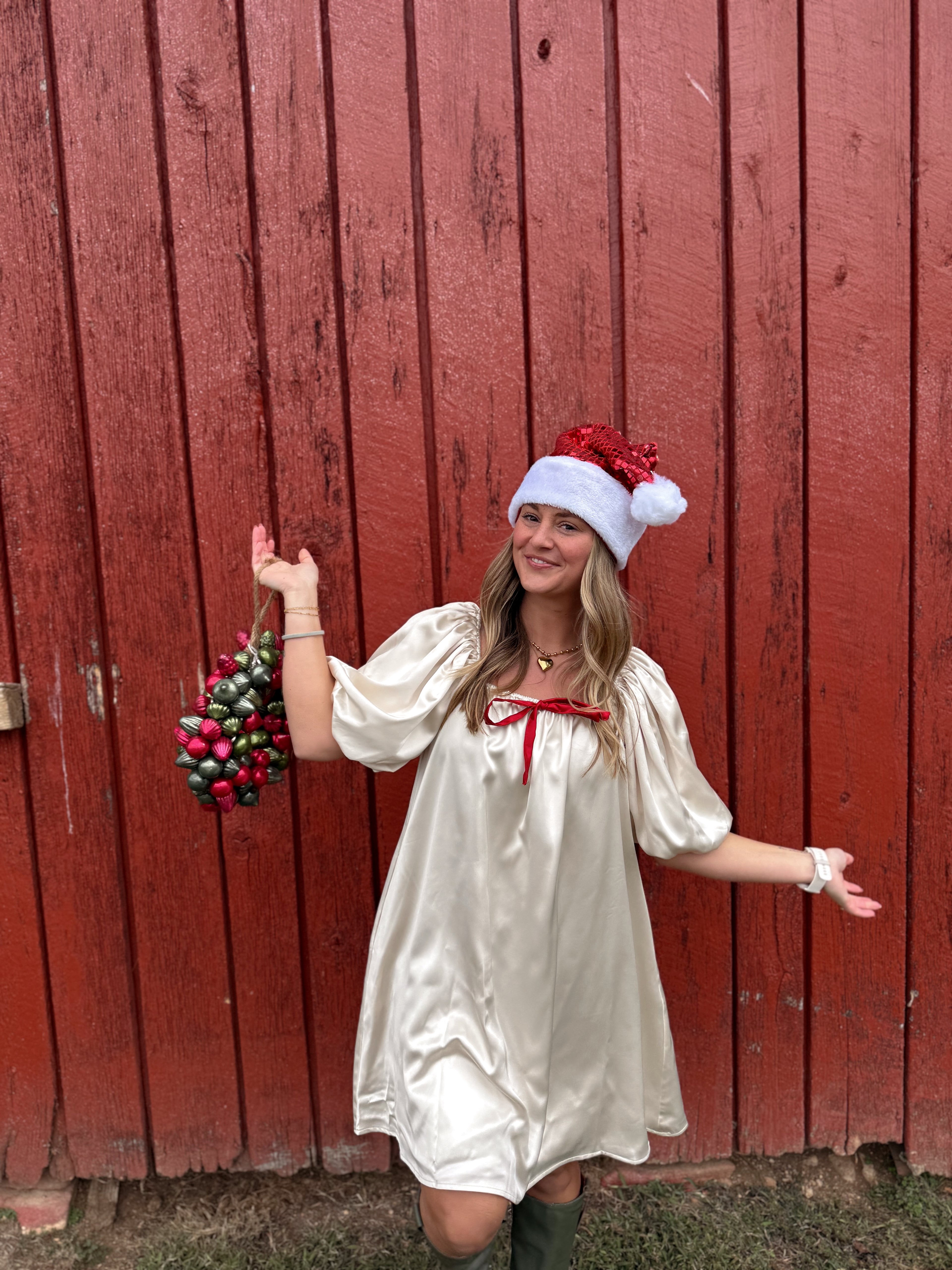 Very Festive Satin Dress