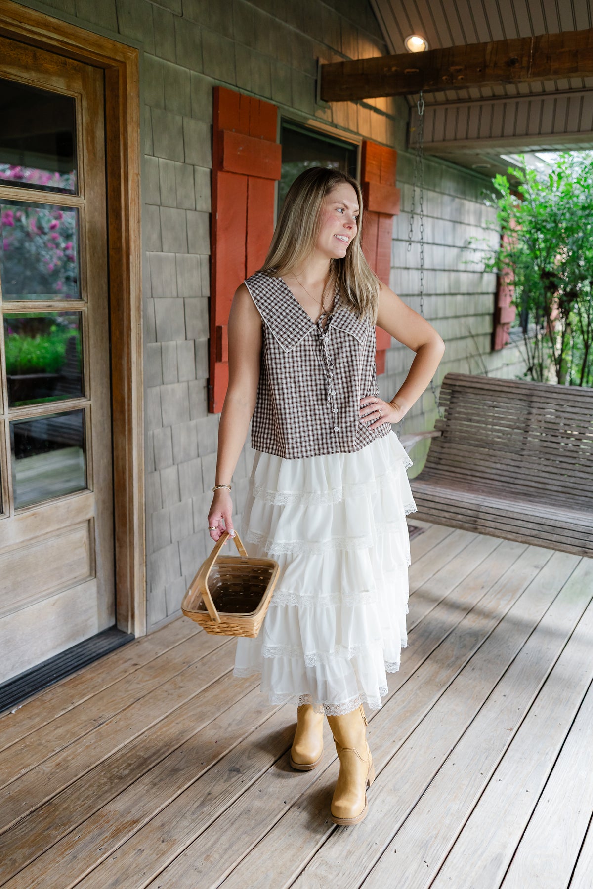 Cabin Weekend Gingham Top