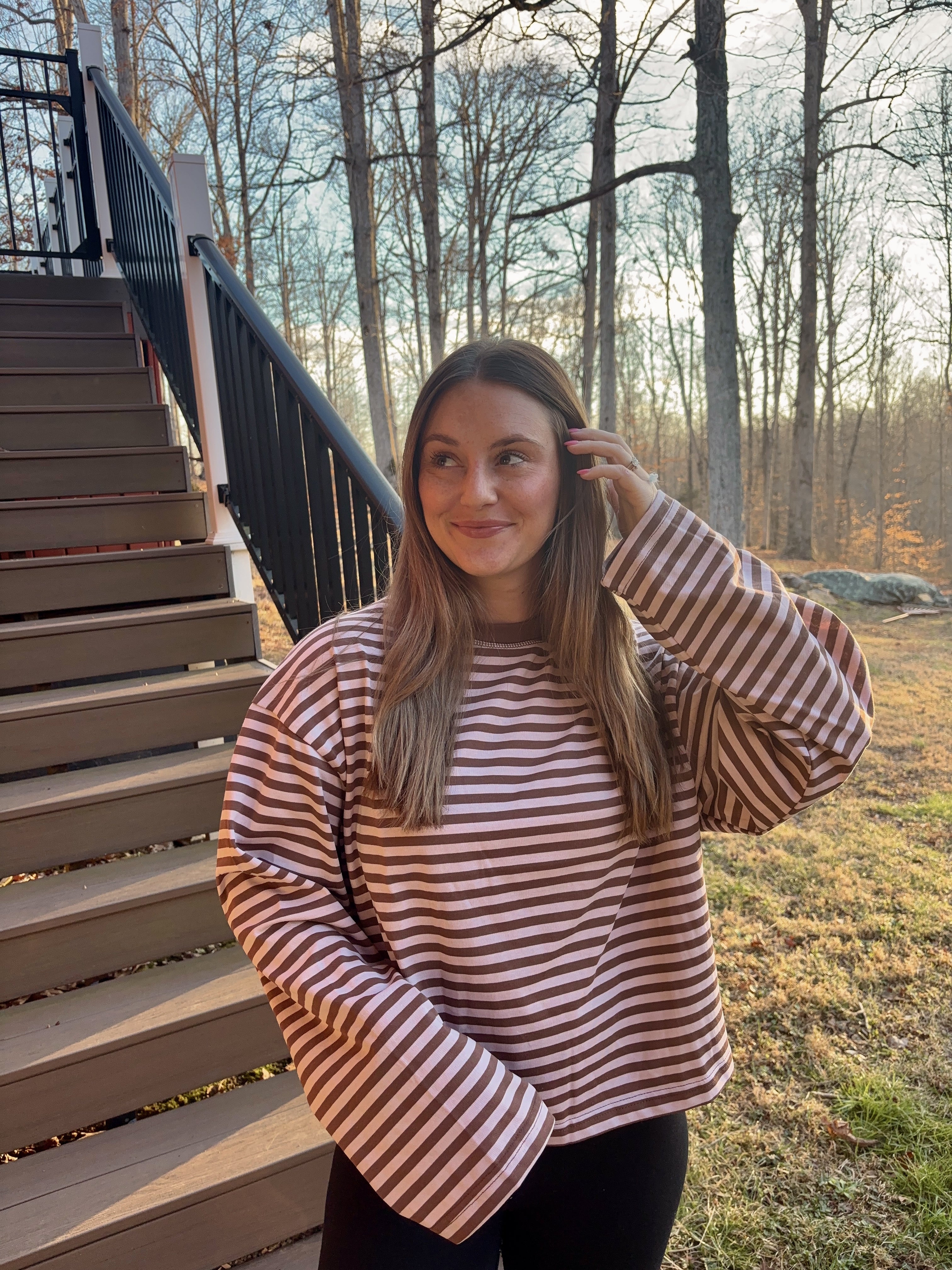 Pink Skies Striped Top