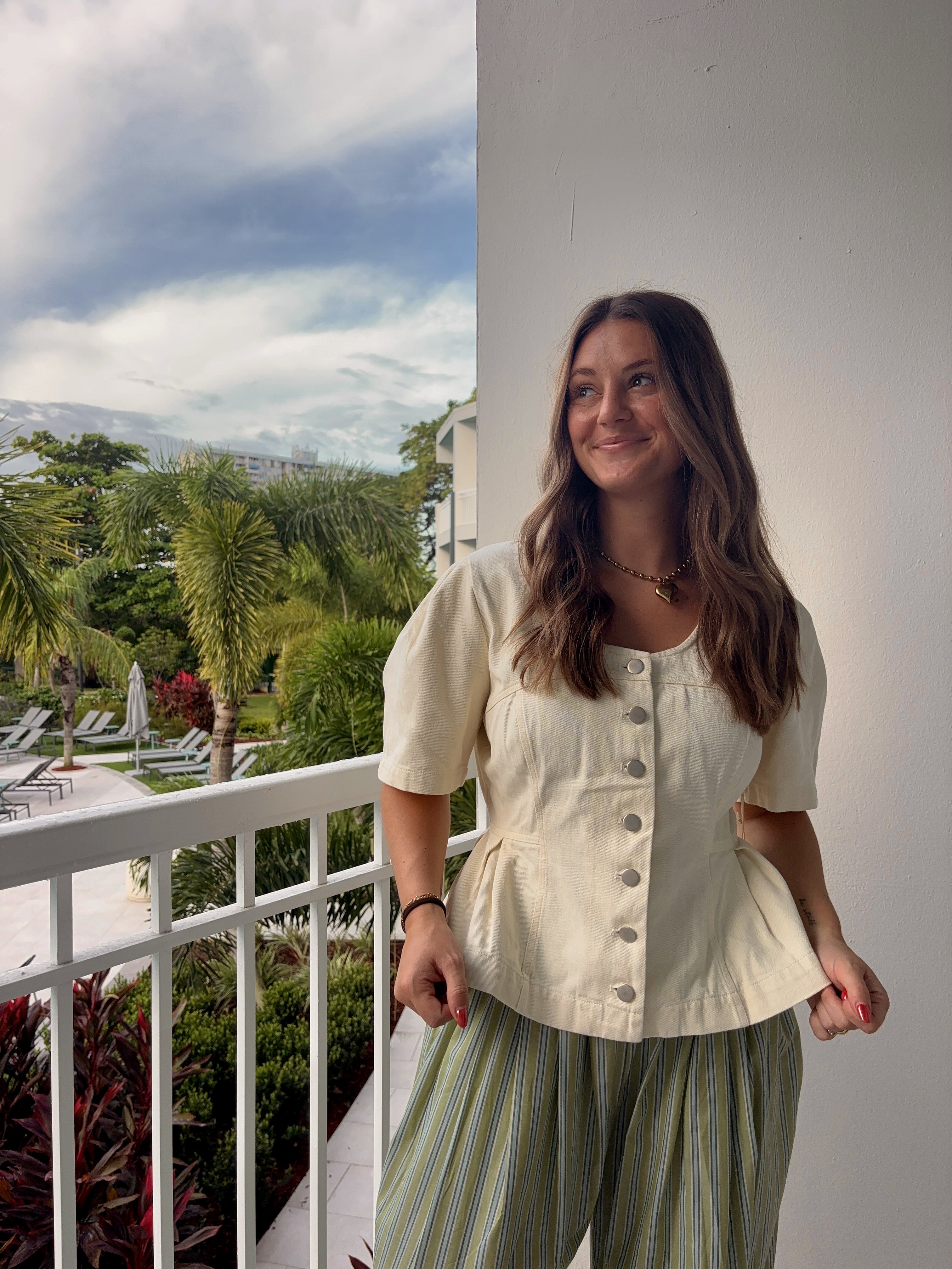 Sand Castle Denim Top