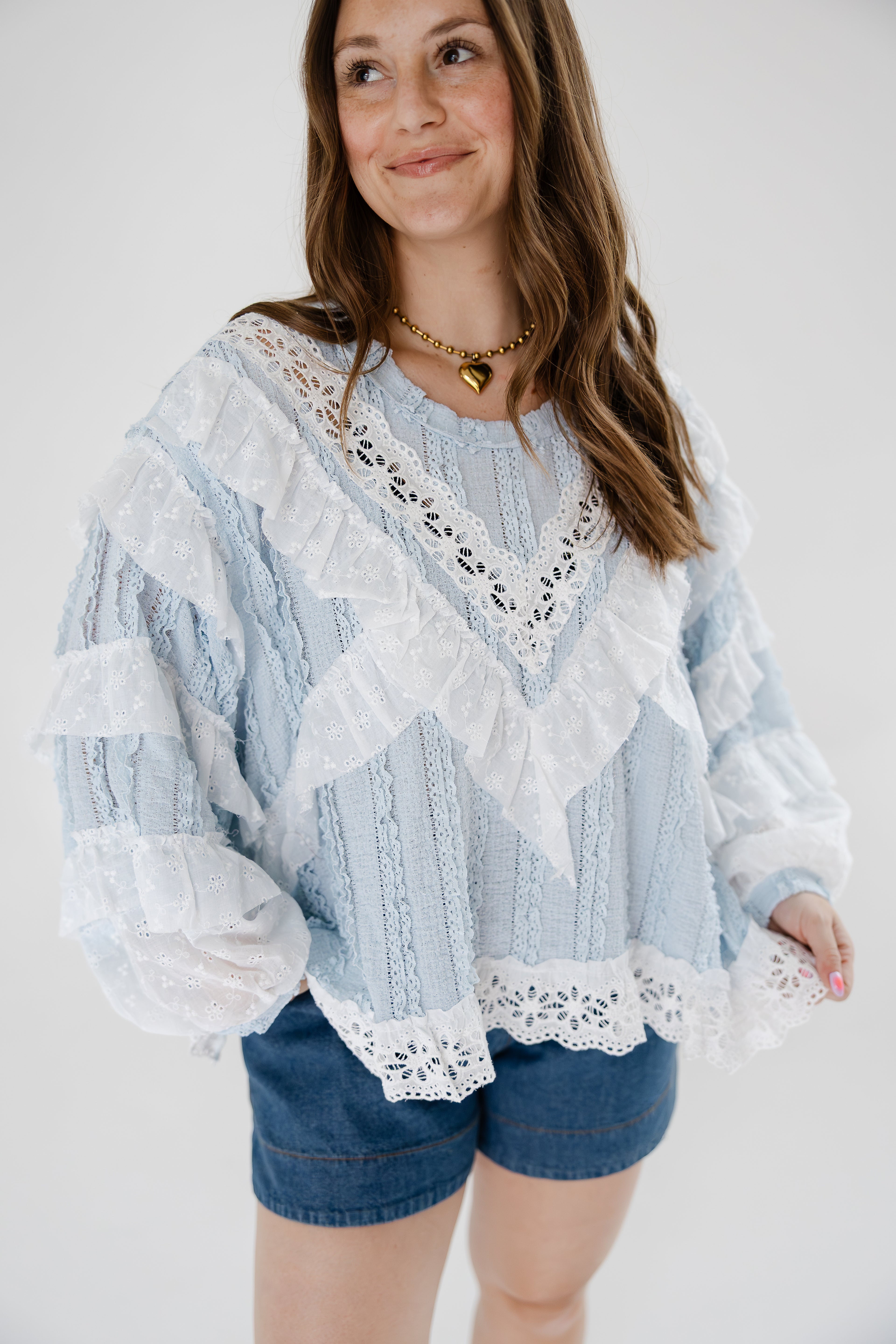 Pure Water Ruffle Top