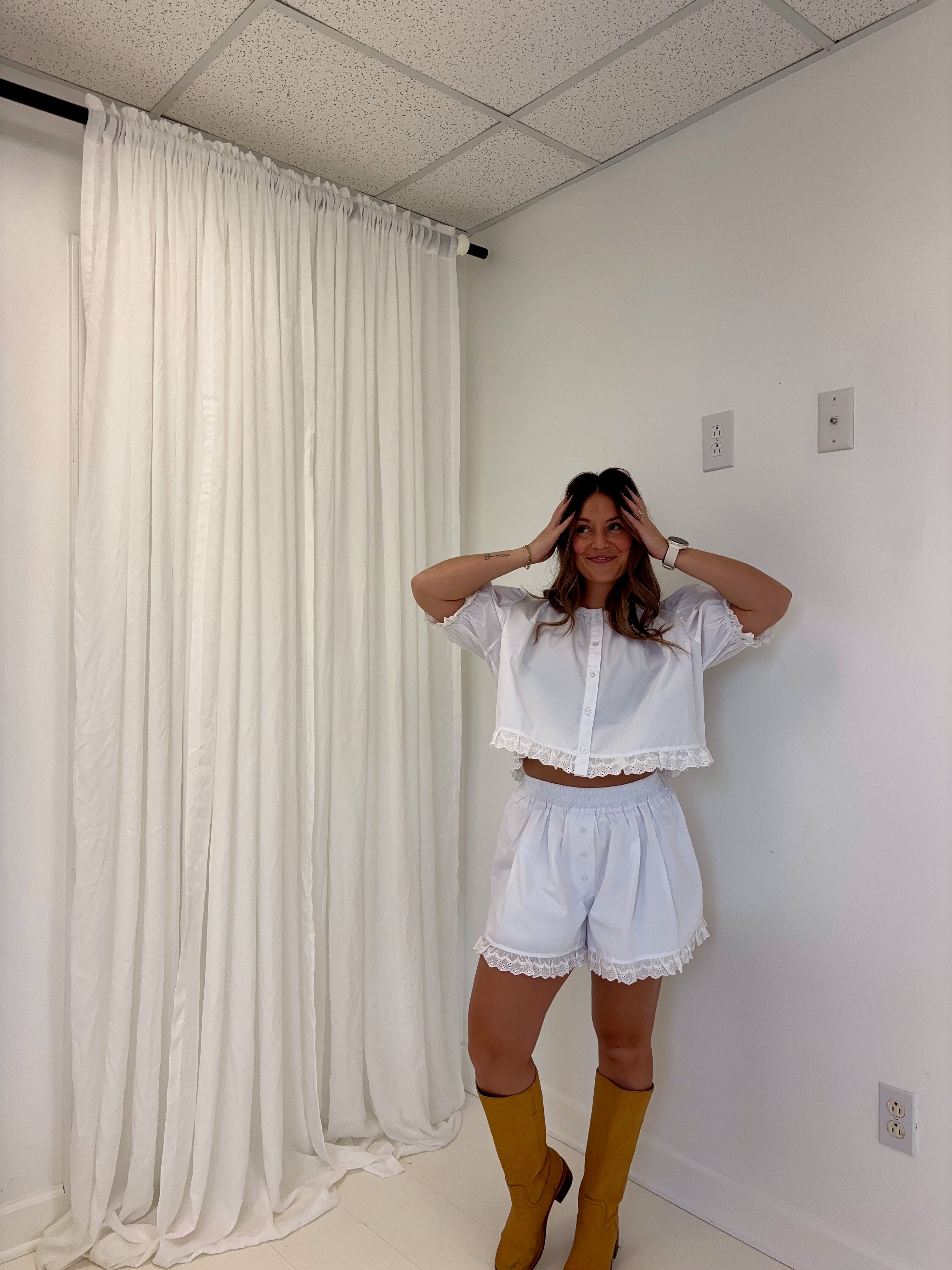 Poplin Lace Trim Set