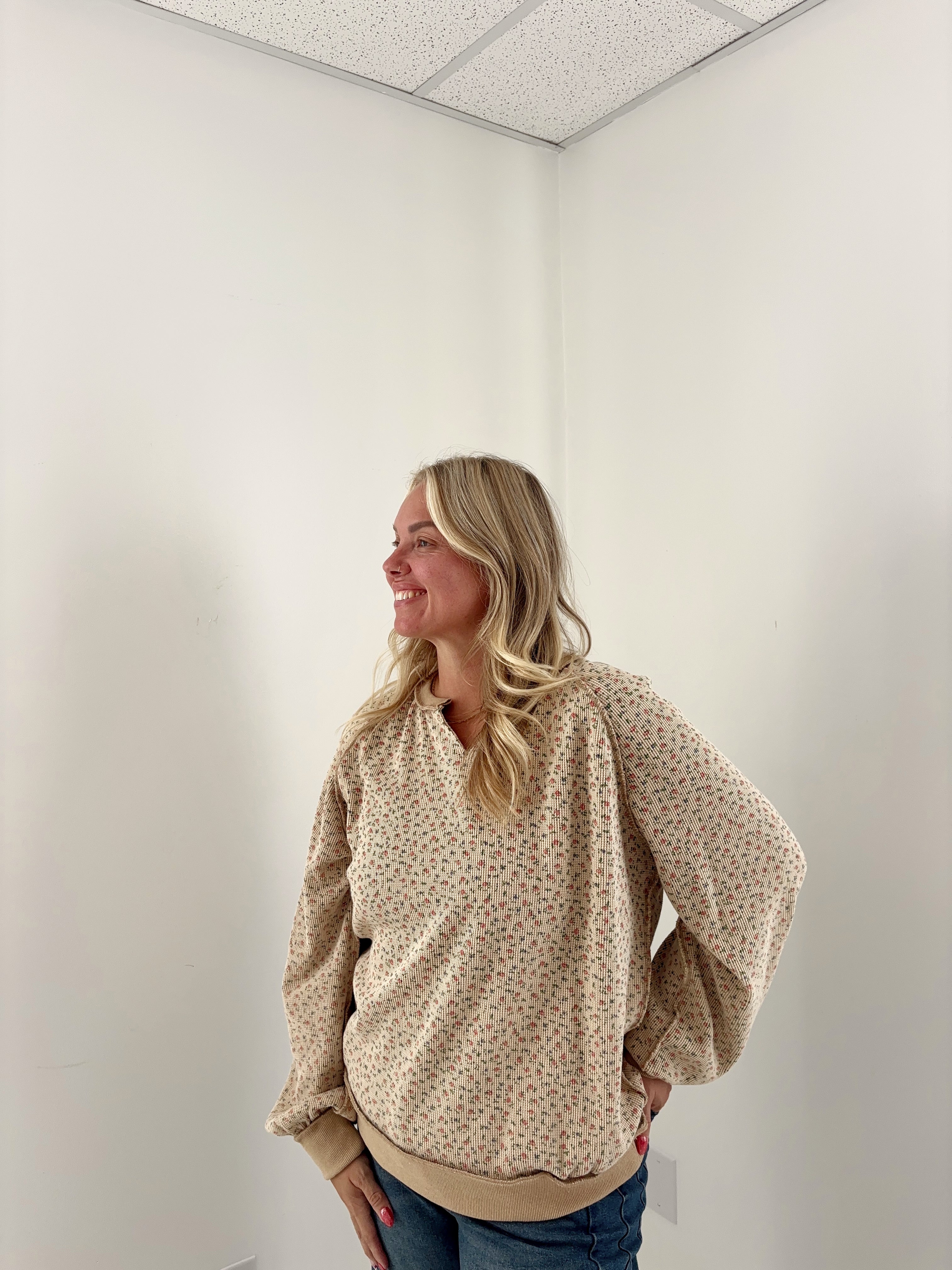 Desert Dust Floral Top