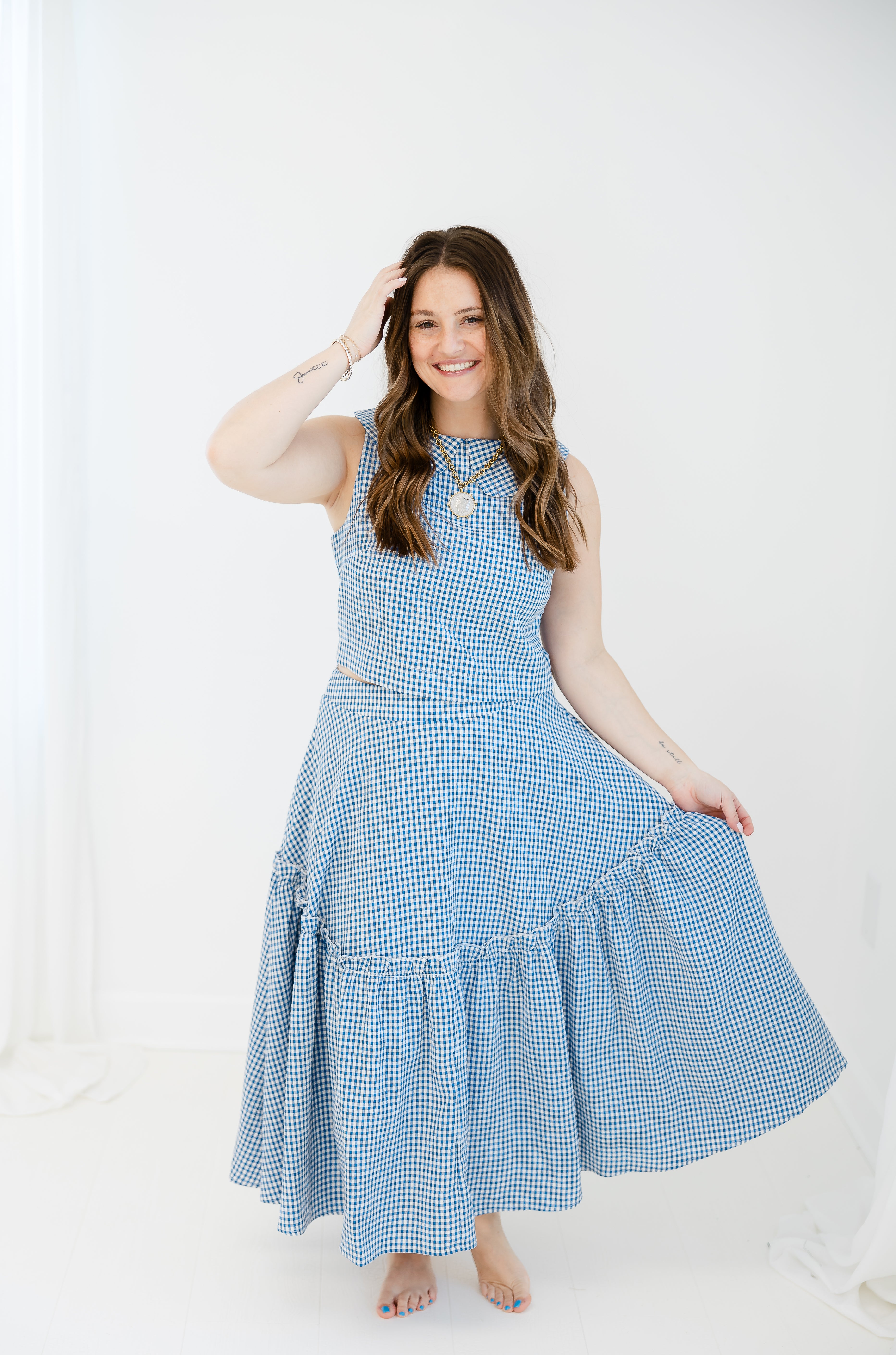 Bluebell Tide Gingham Set