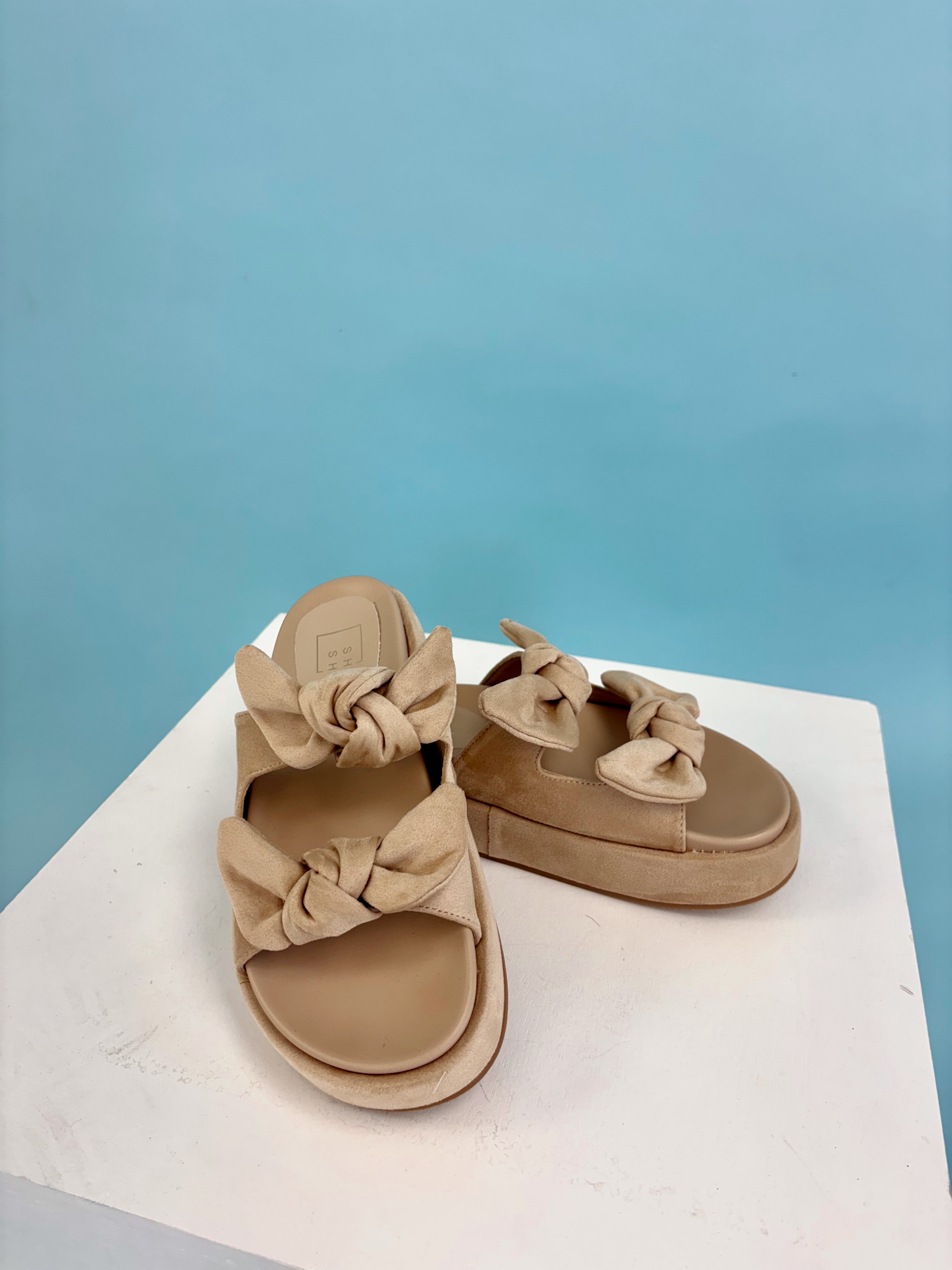 Kiki Bow Suede Sandal