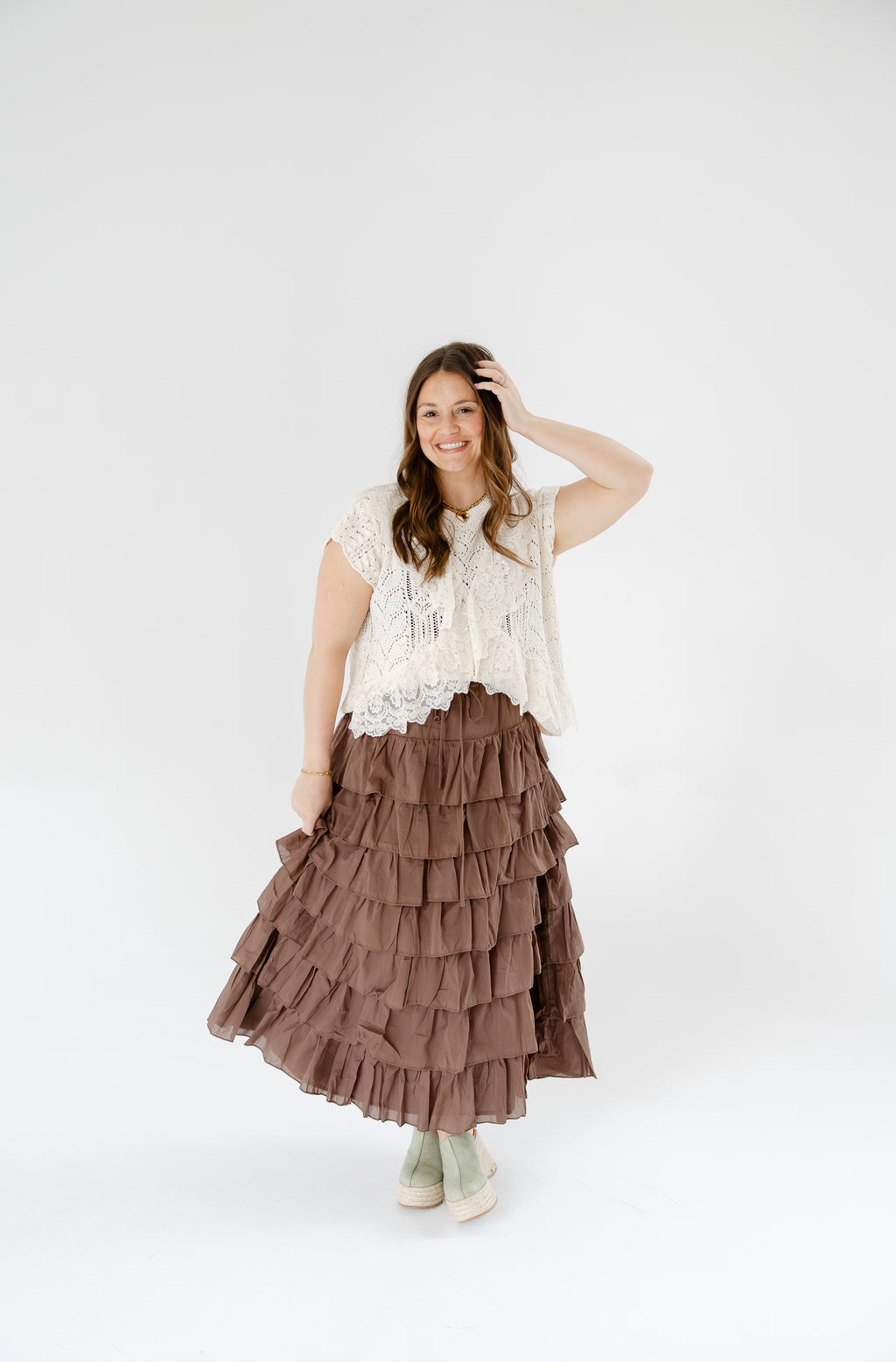 Brownie Butter Tiered Skirt
