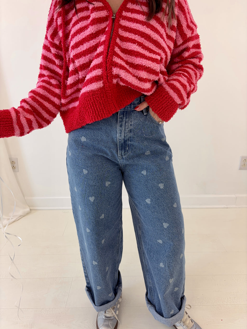 Loving Heart Barrel Jeans