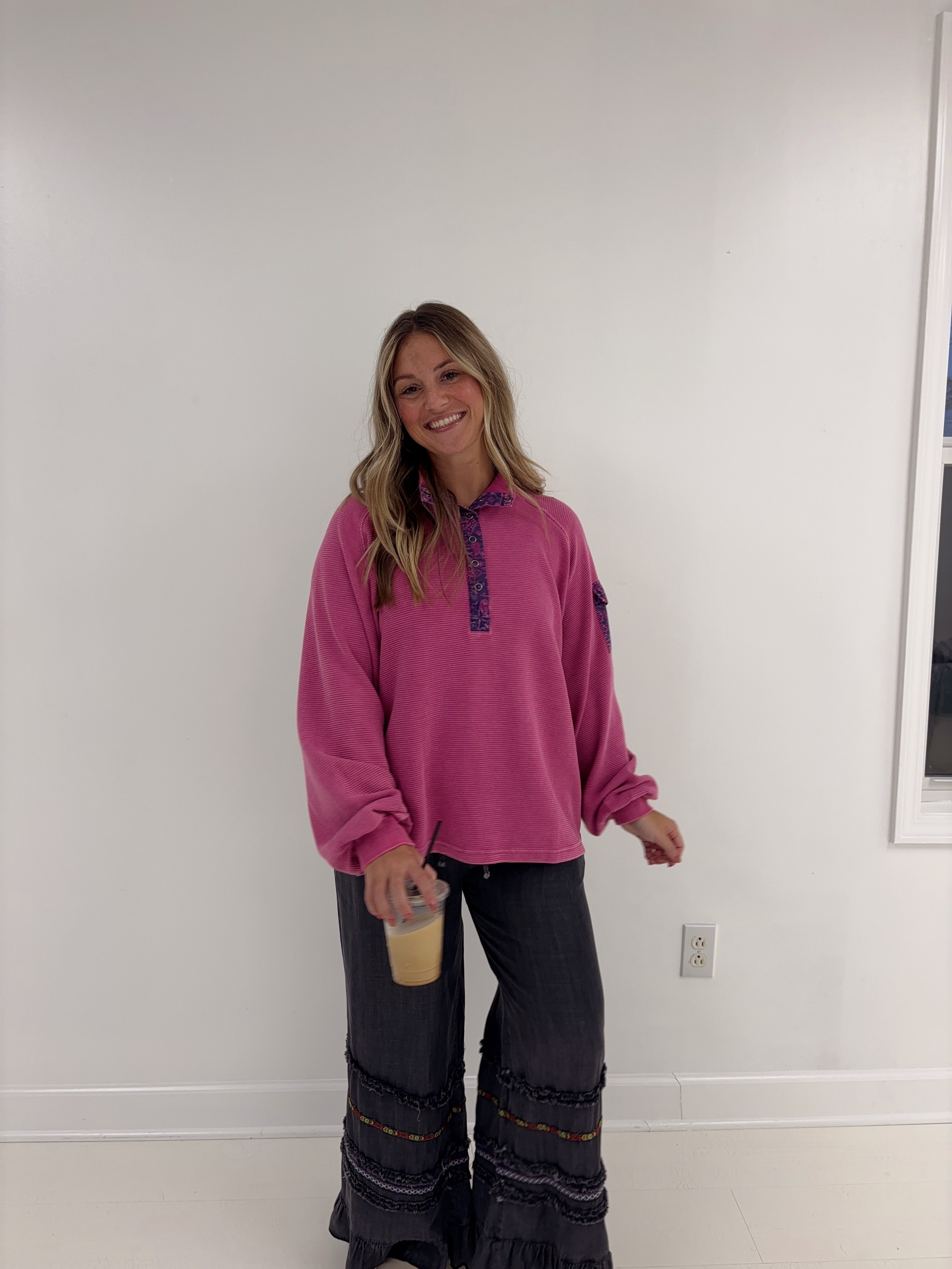 Cotton Candy Ribbed Pullover