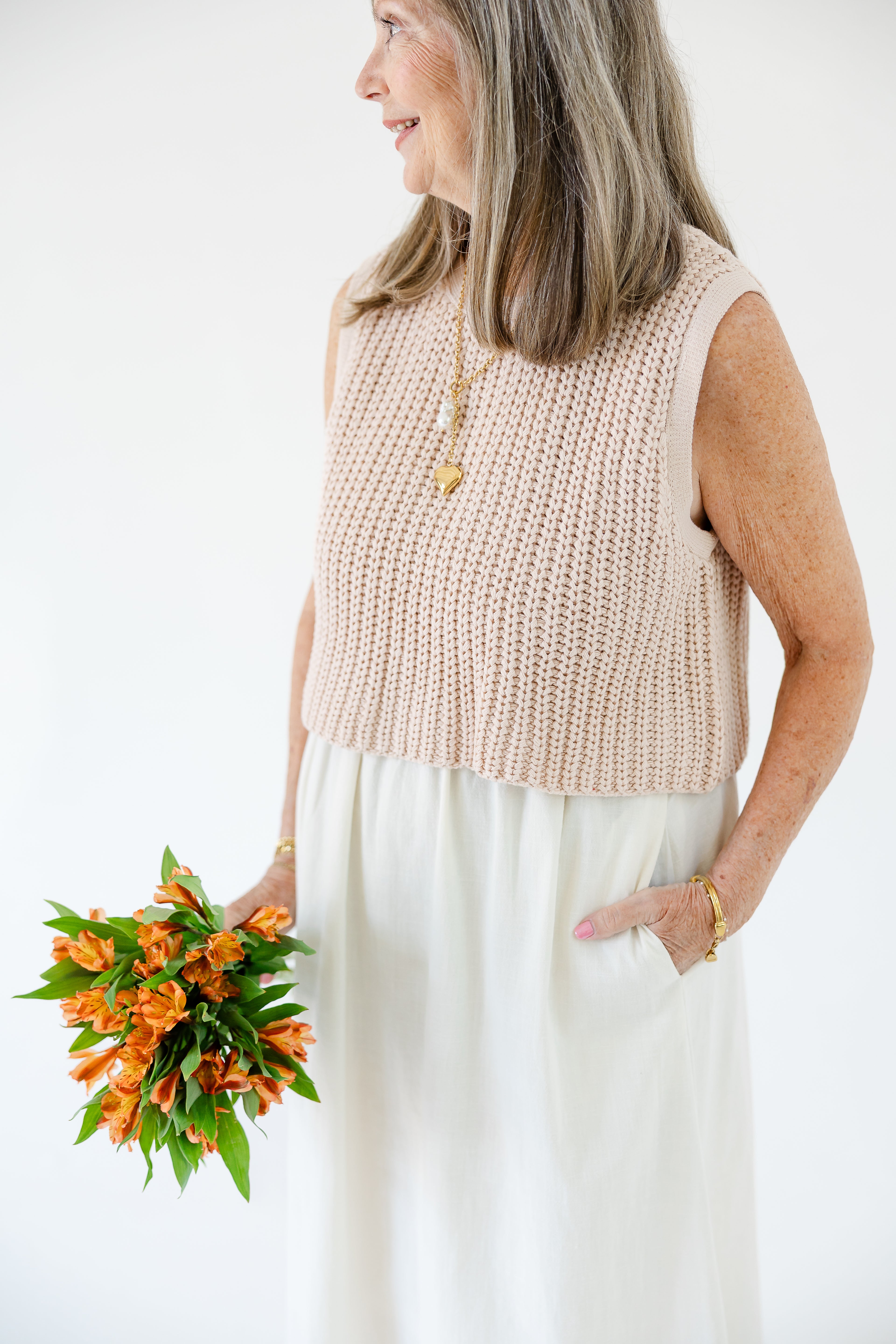 Natural Knitted Maxi Dress