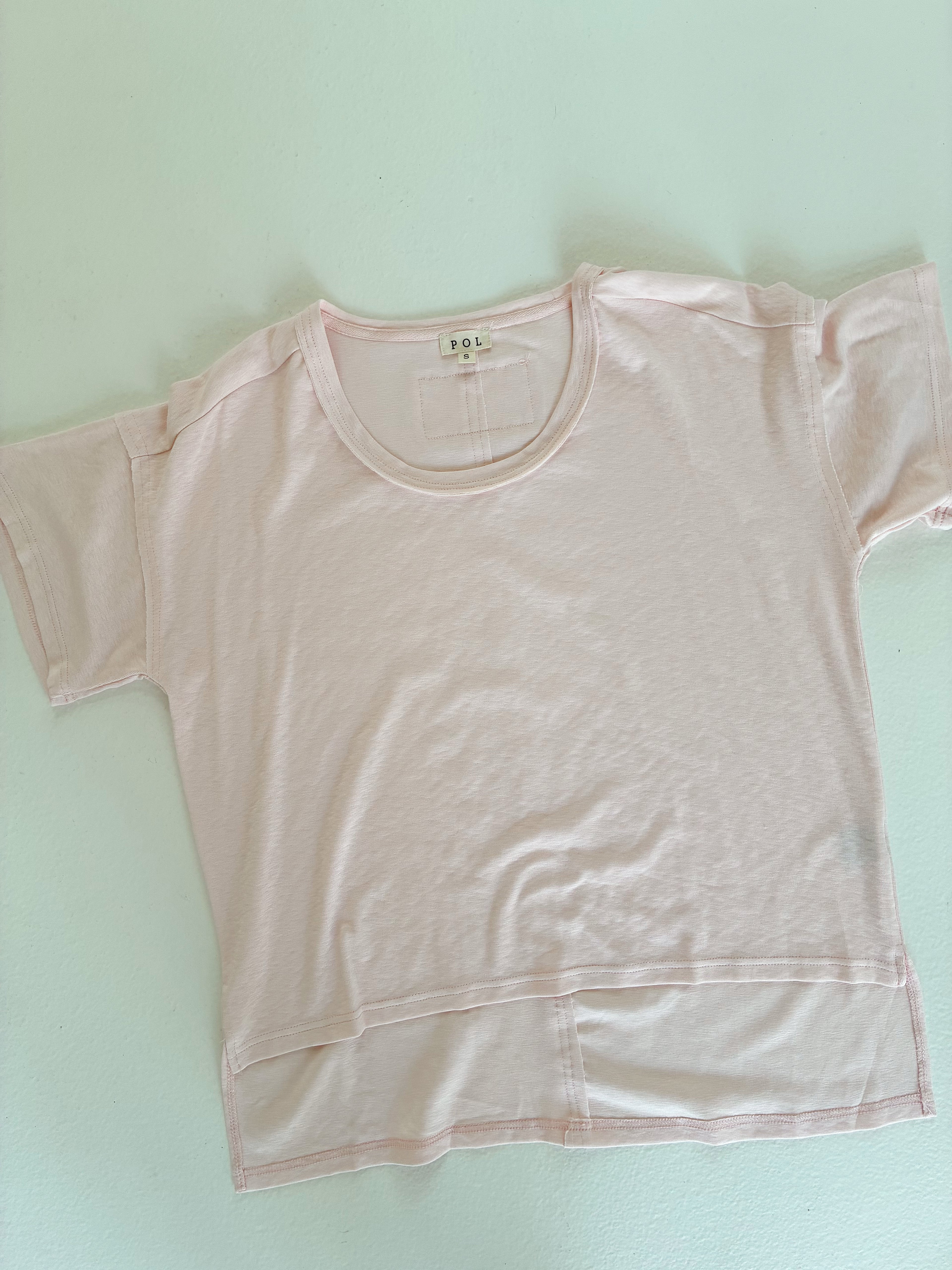 Basic Pink High Low Tee
