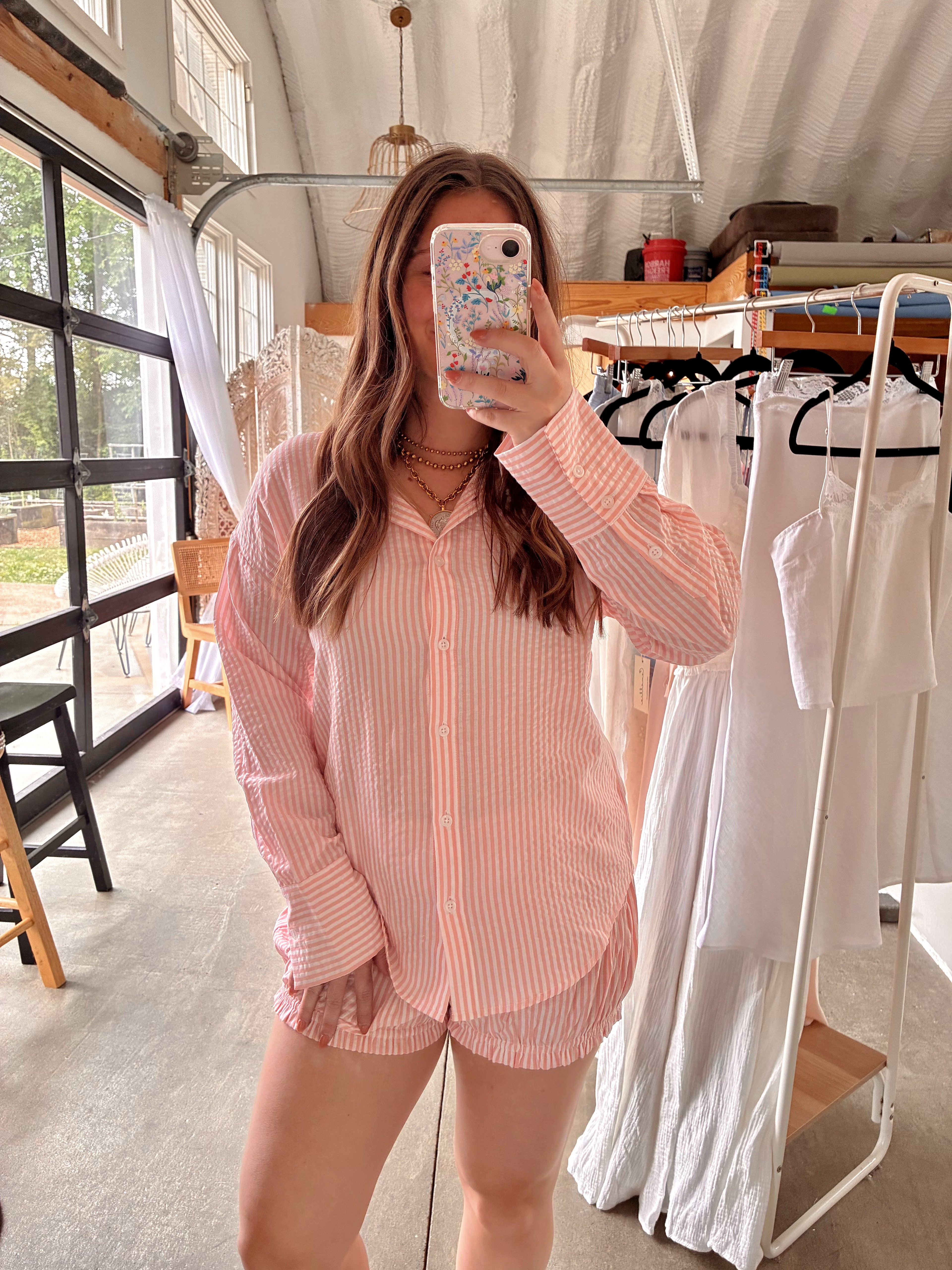 Pinky Promise Striped Set