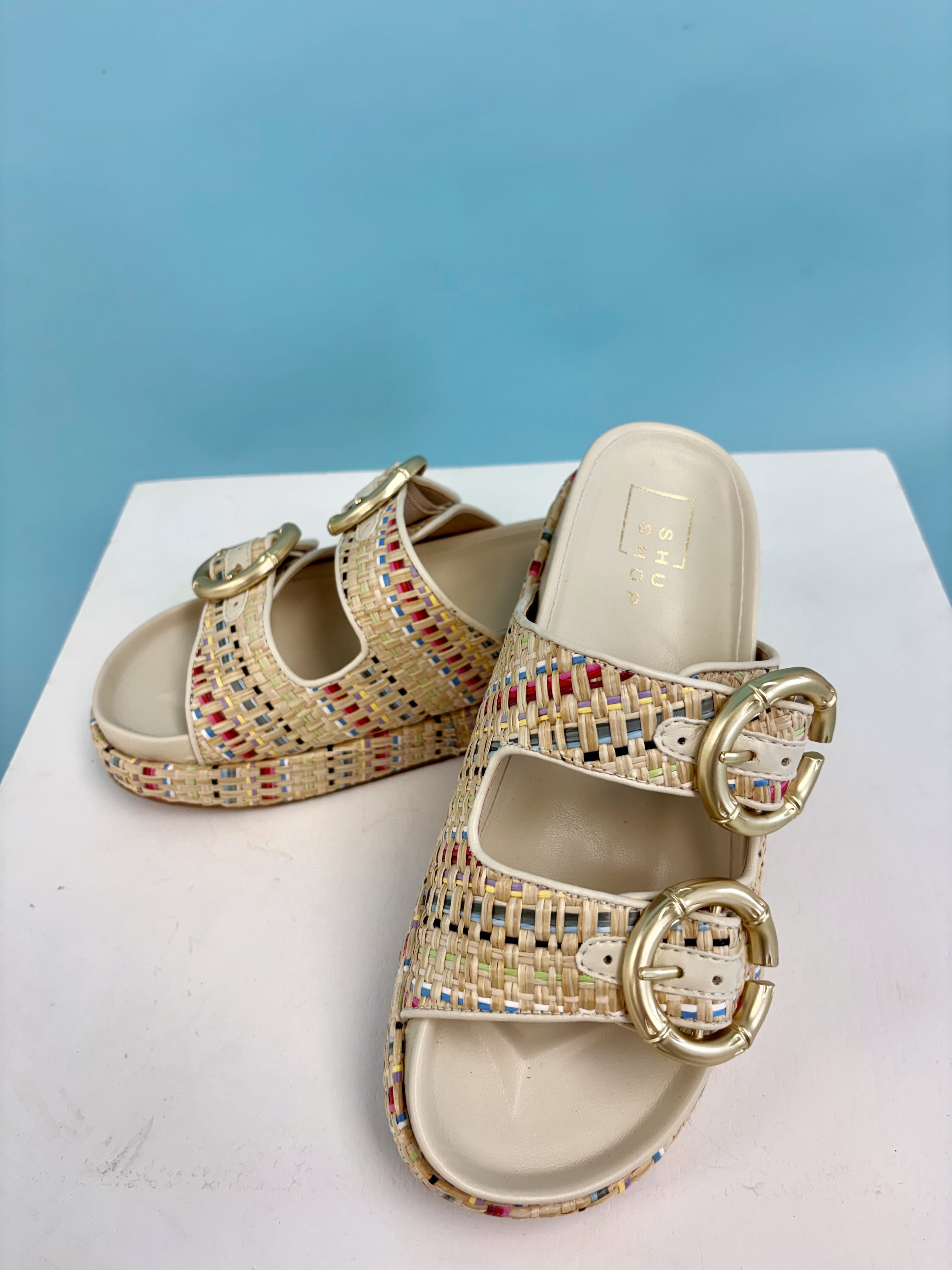 Rainbow Rattan Sandal