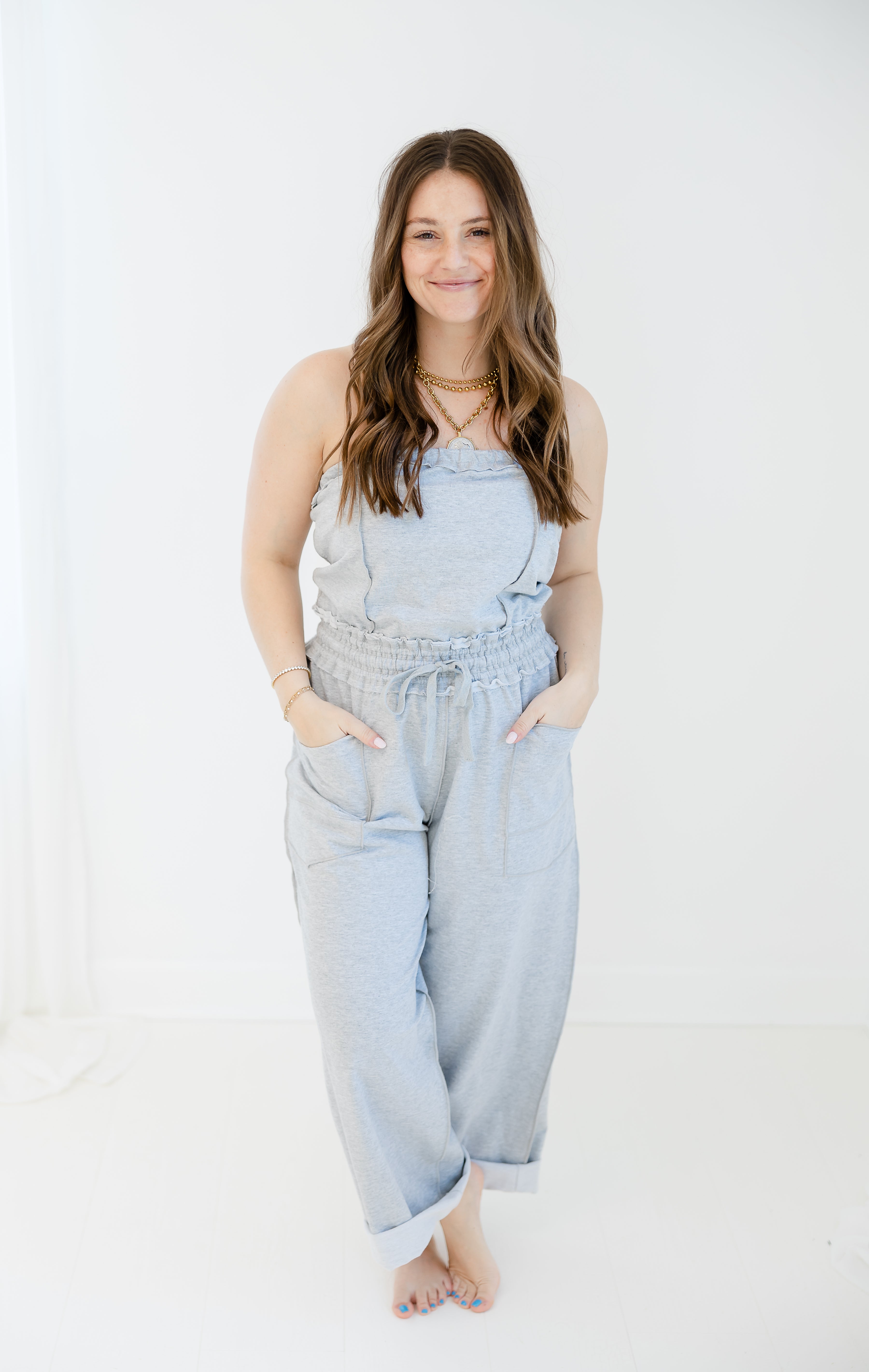 Natural State Strapless Jumpsuit