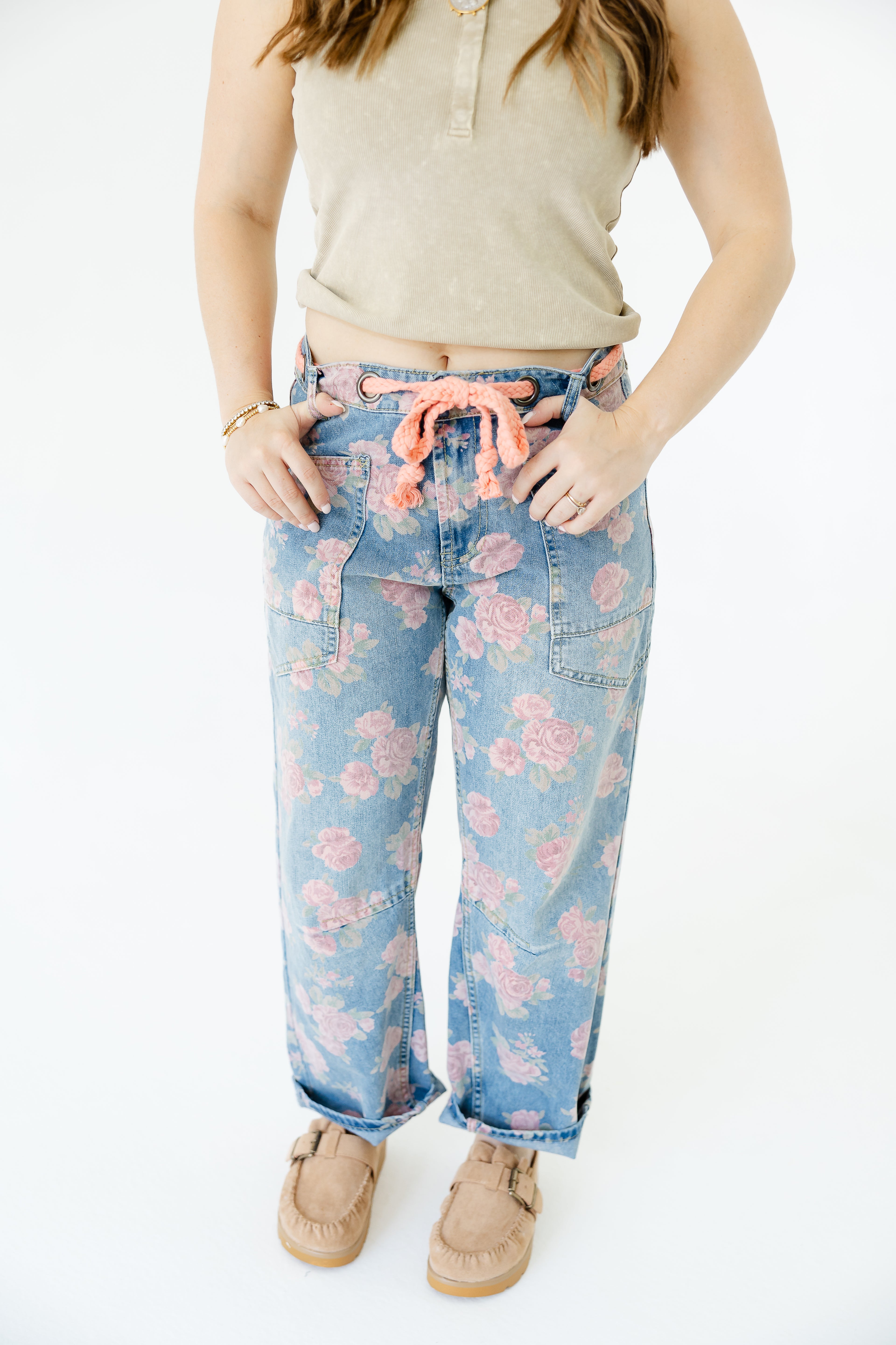 Willa Floral Barrel Jeans