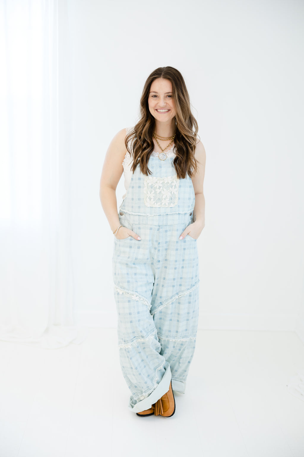 Sea Breeze Patchwork Overalls