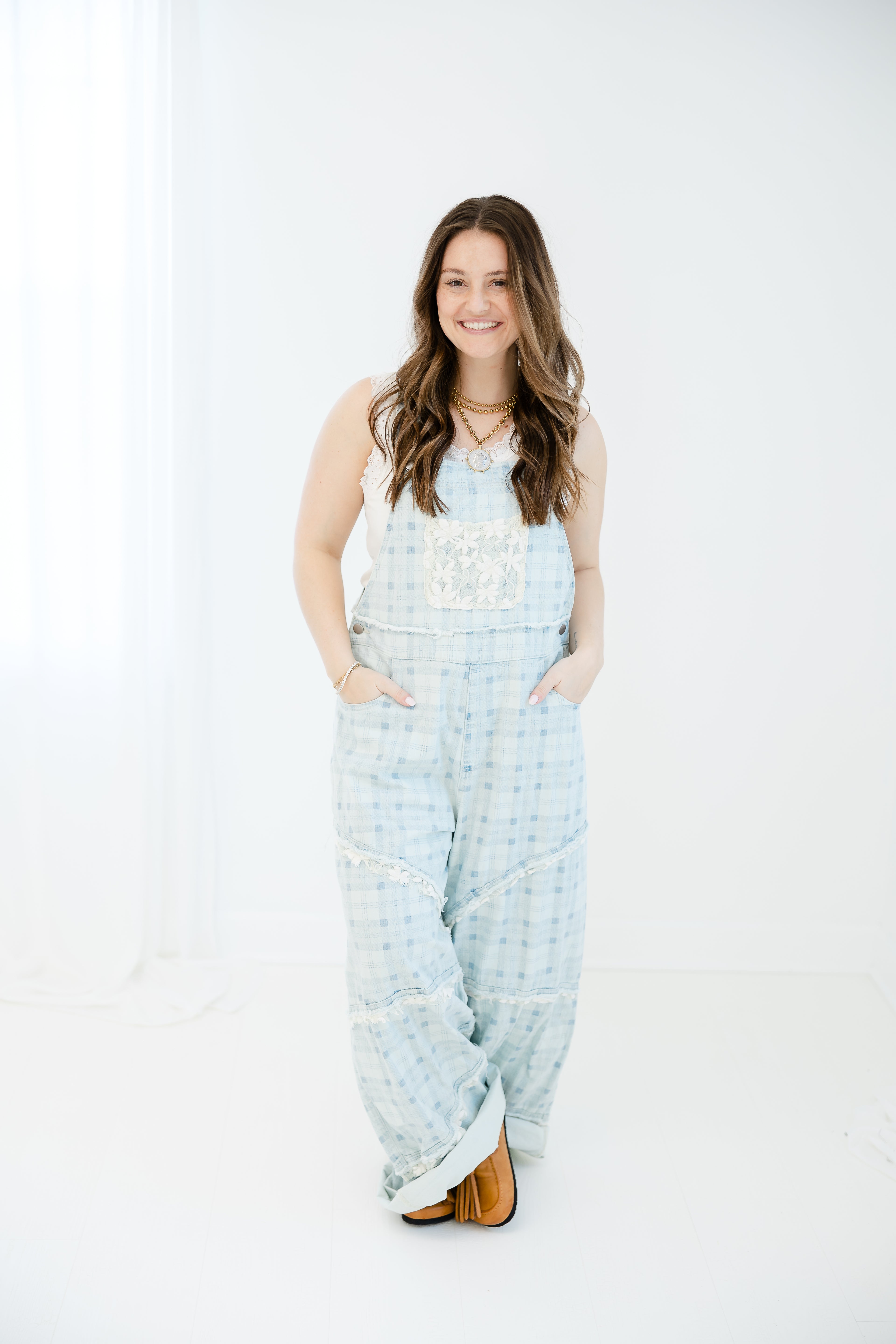 Sea Breeze Patchwork Overalls
