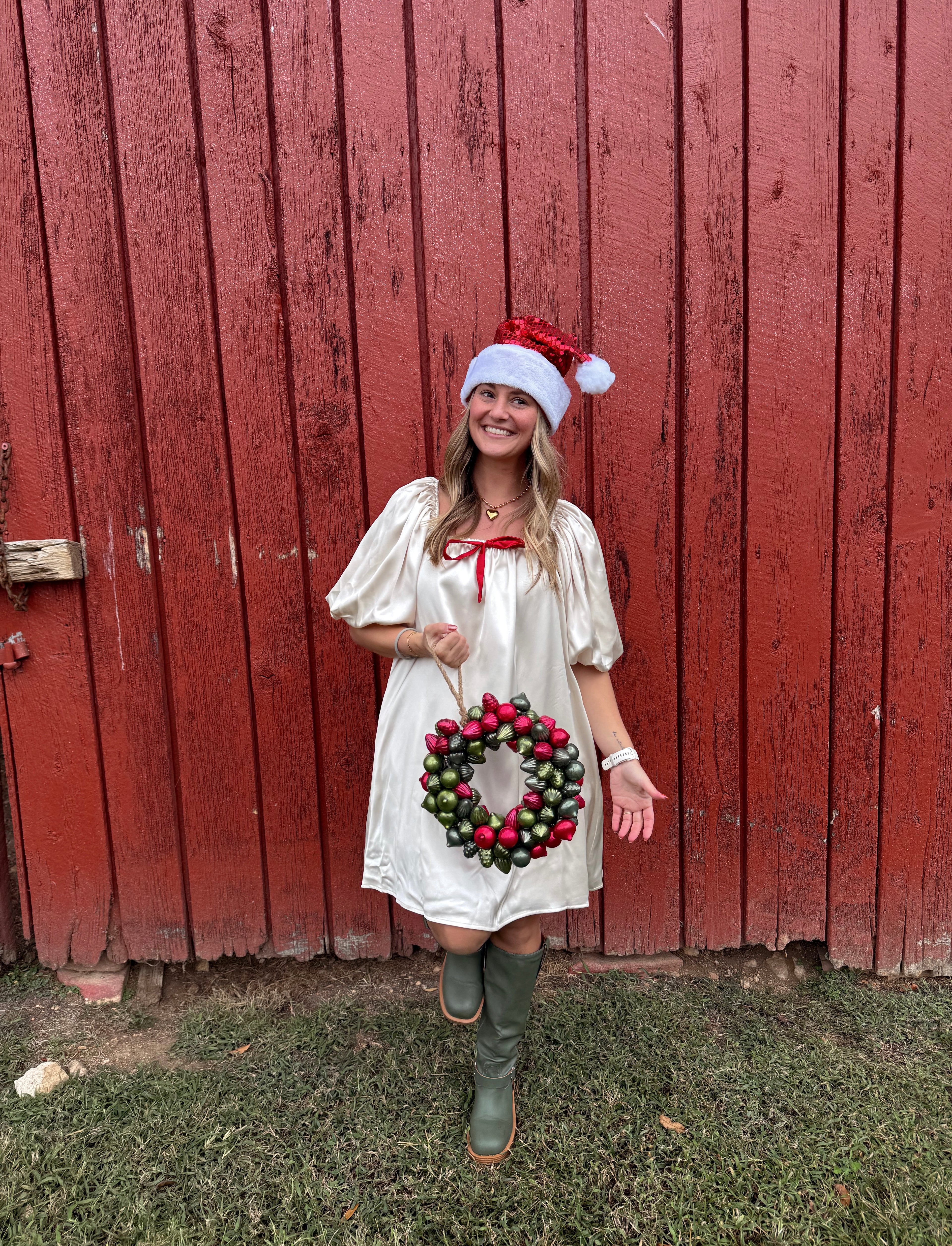 Very Festive Satin Dress