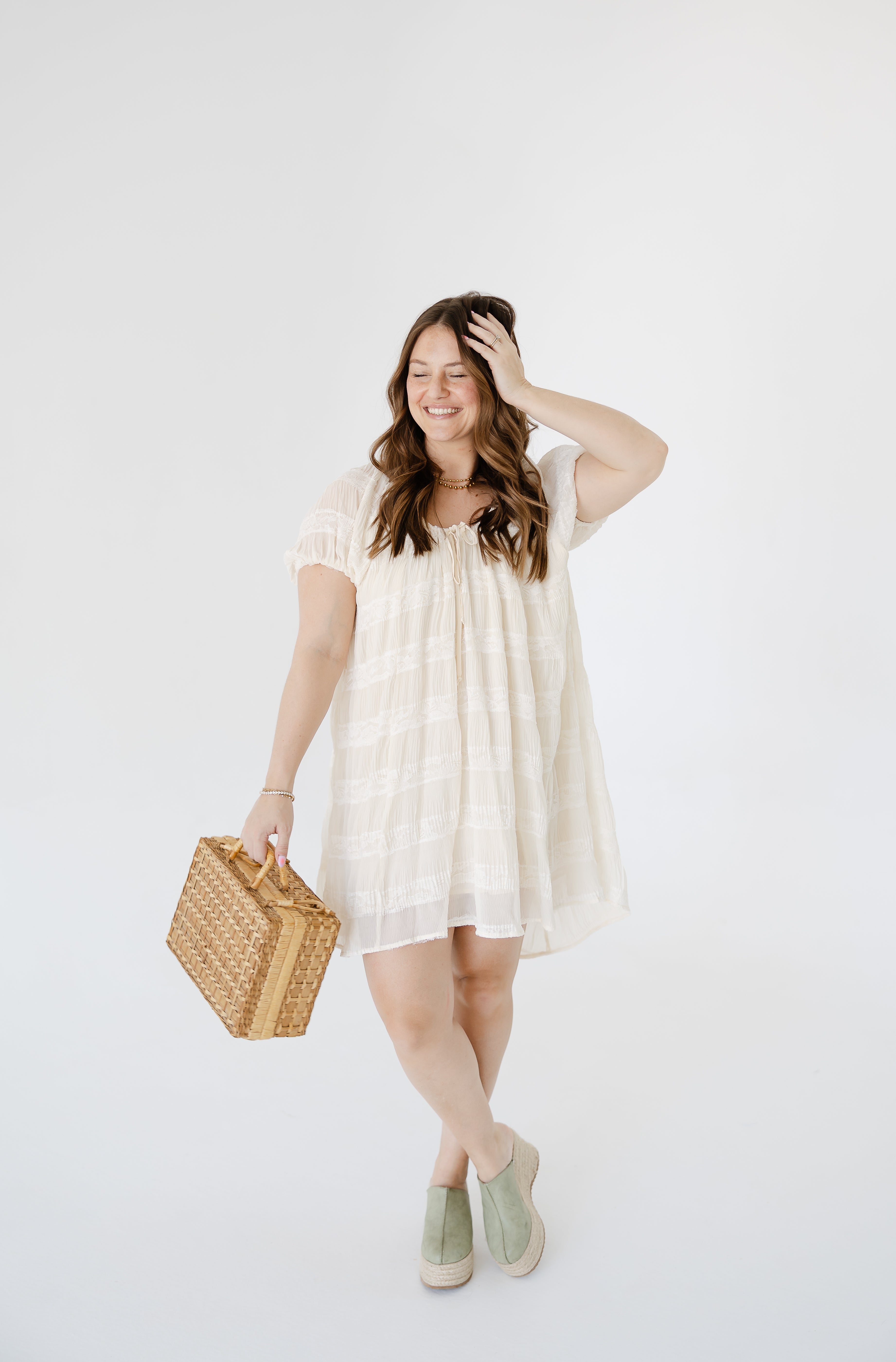 Elody Pleated Mini Dress