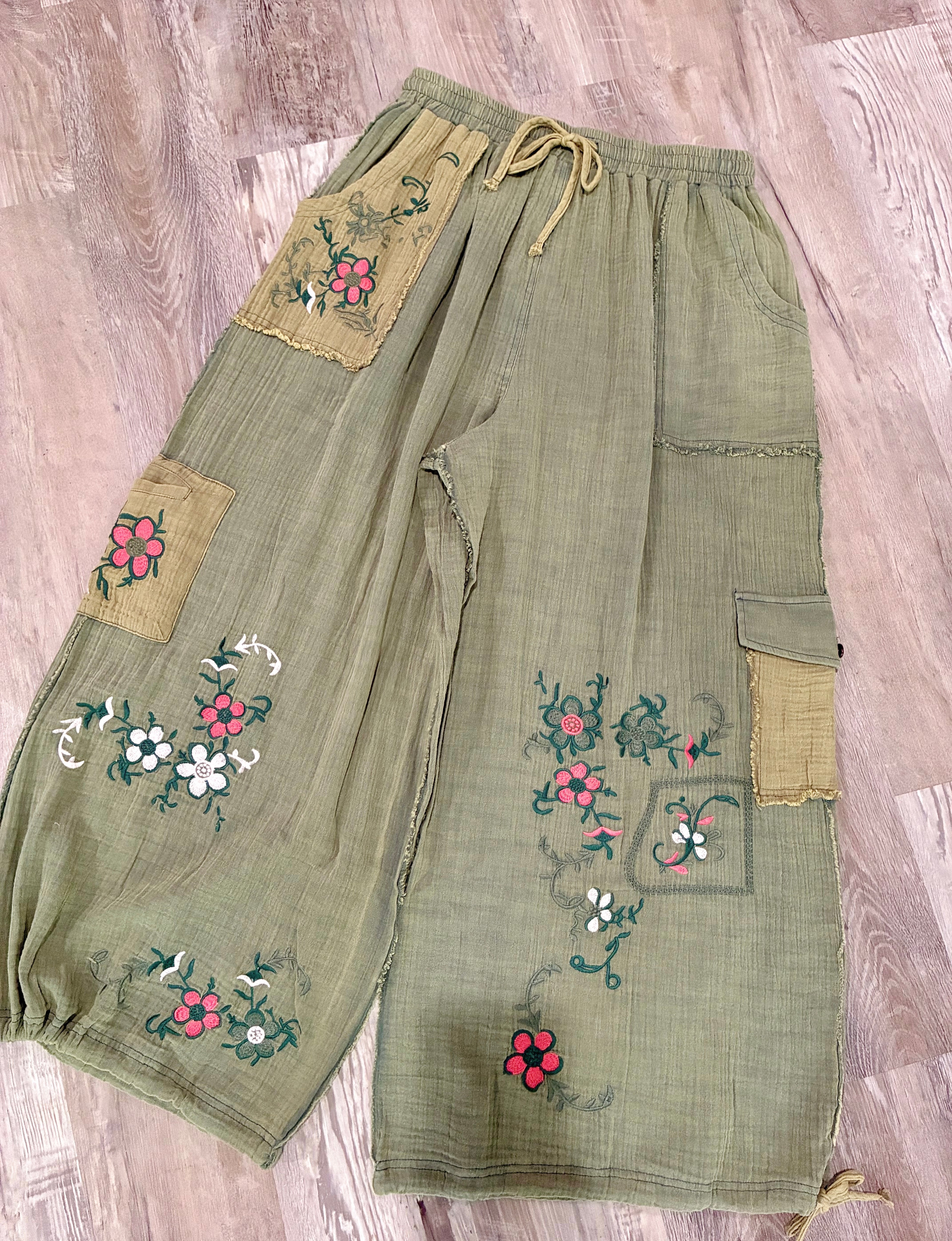 Patchwork Floral Pants